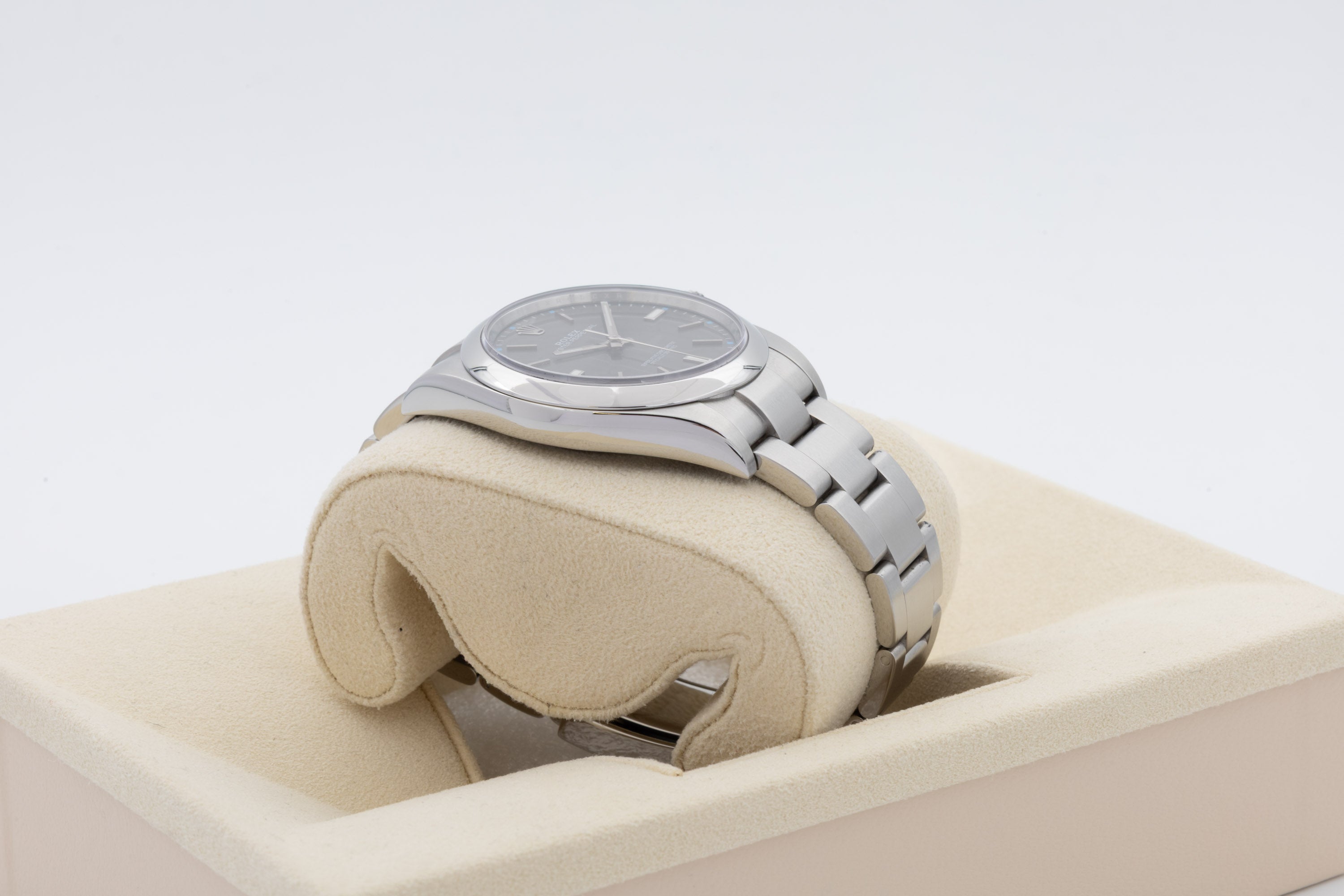 Rolex Oyster Perpetual 114300 quadrante Dark Rhodium del 2016 + service Rolex