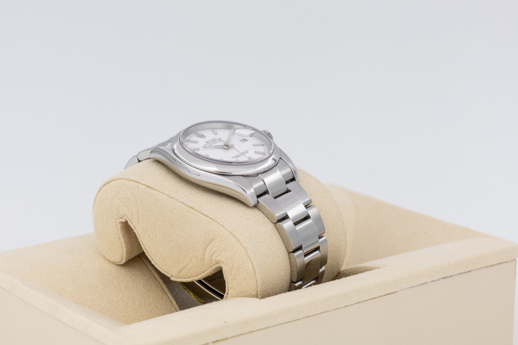 Rolex Datejust 116200 quadrante bianco "Roulette" del 2007