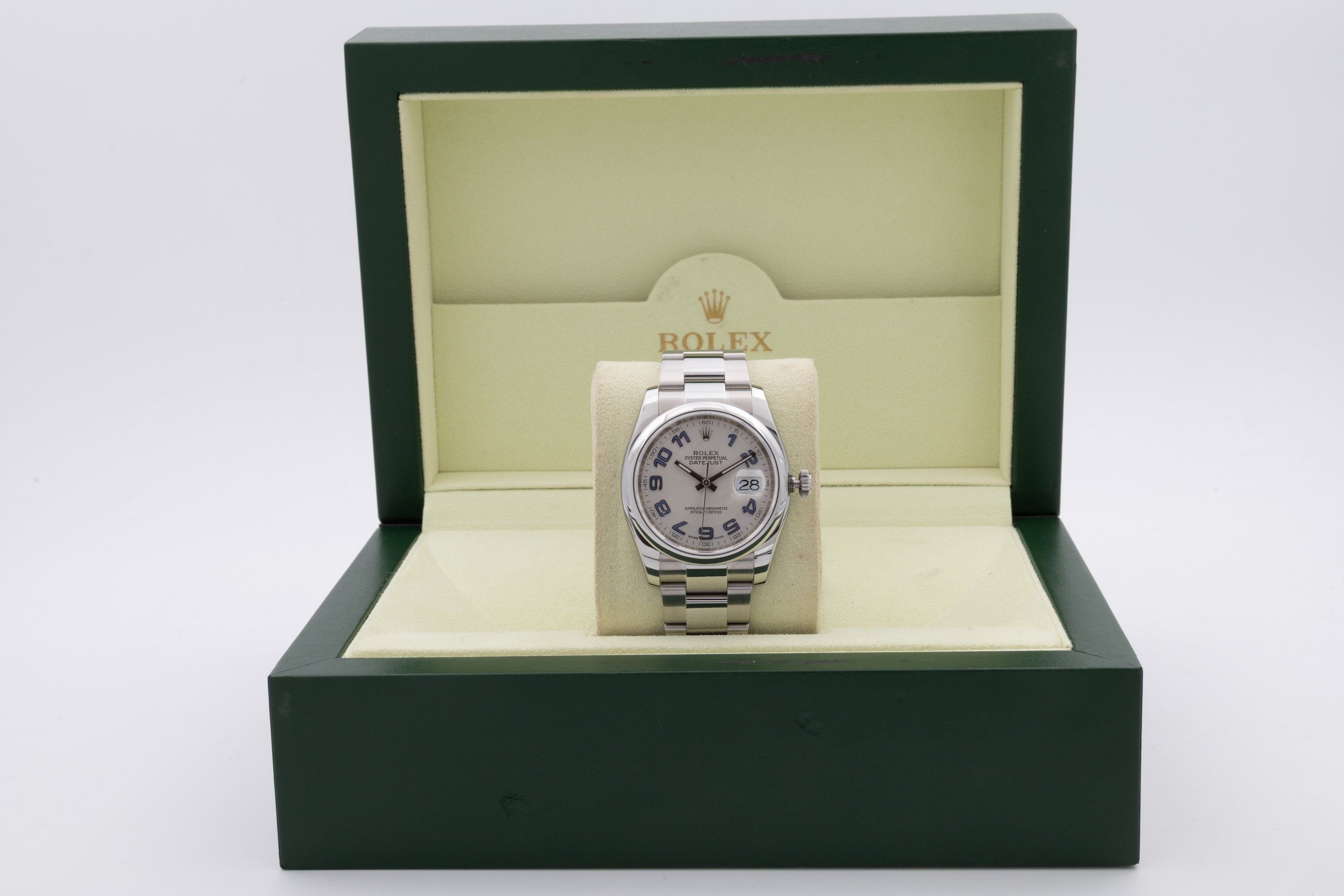 Rolex Datejust 116200 white dial "Roulette" from 2007