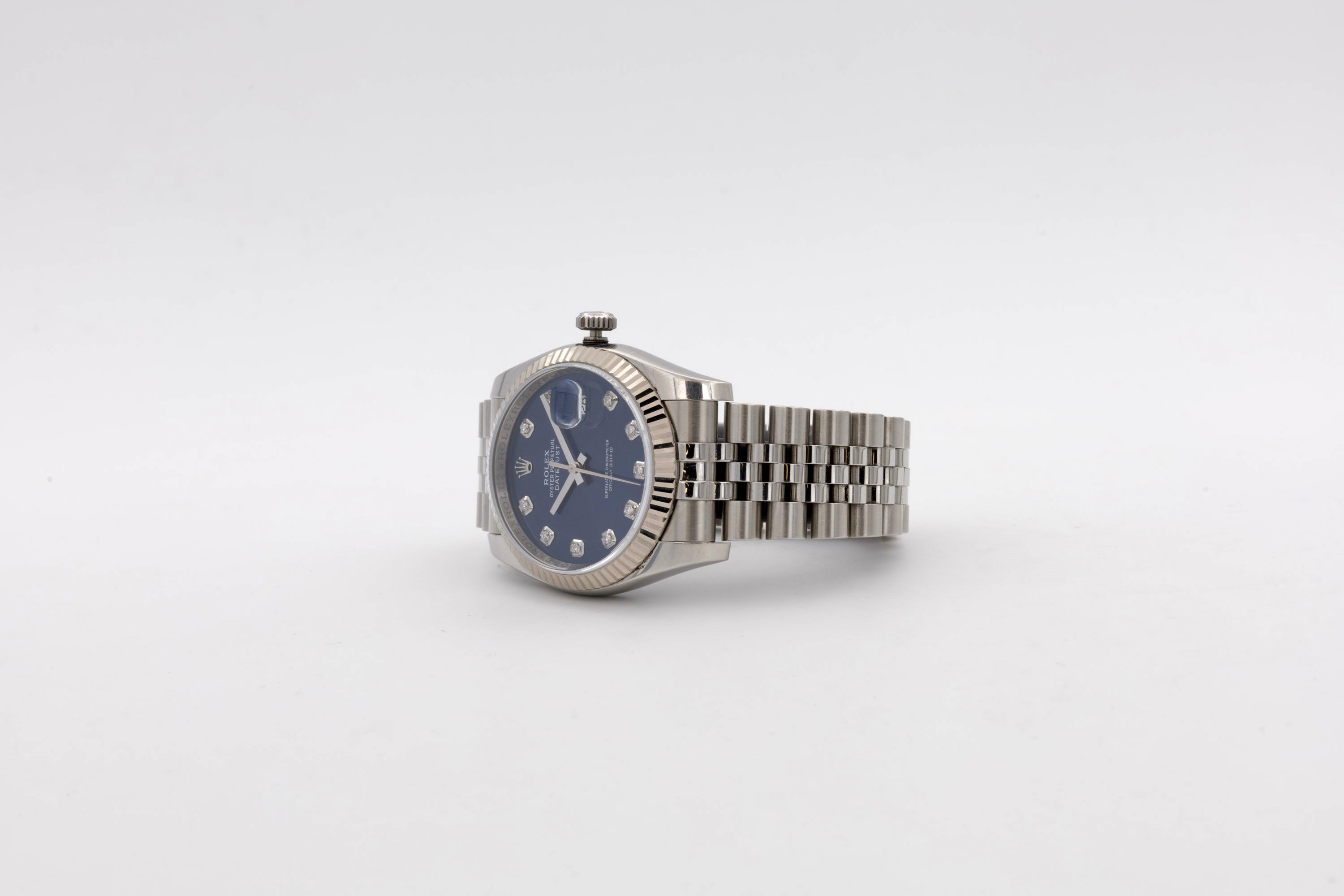 Rolex Datejust 116234 Zifferblatt Blau Roulette aus dem Jahr 2013