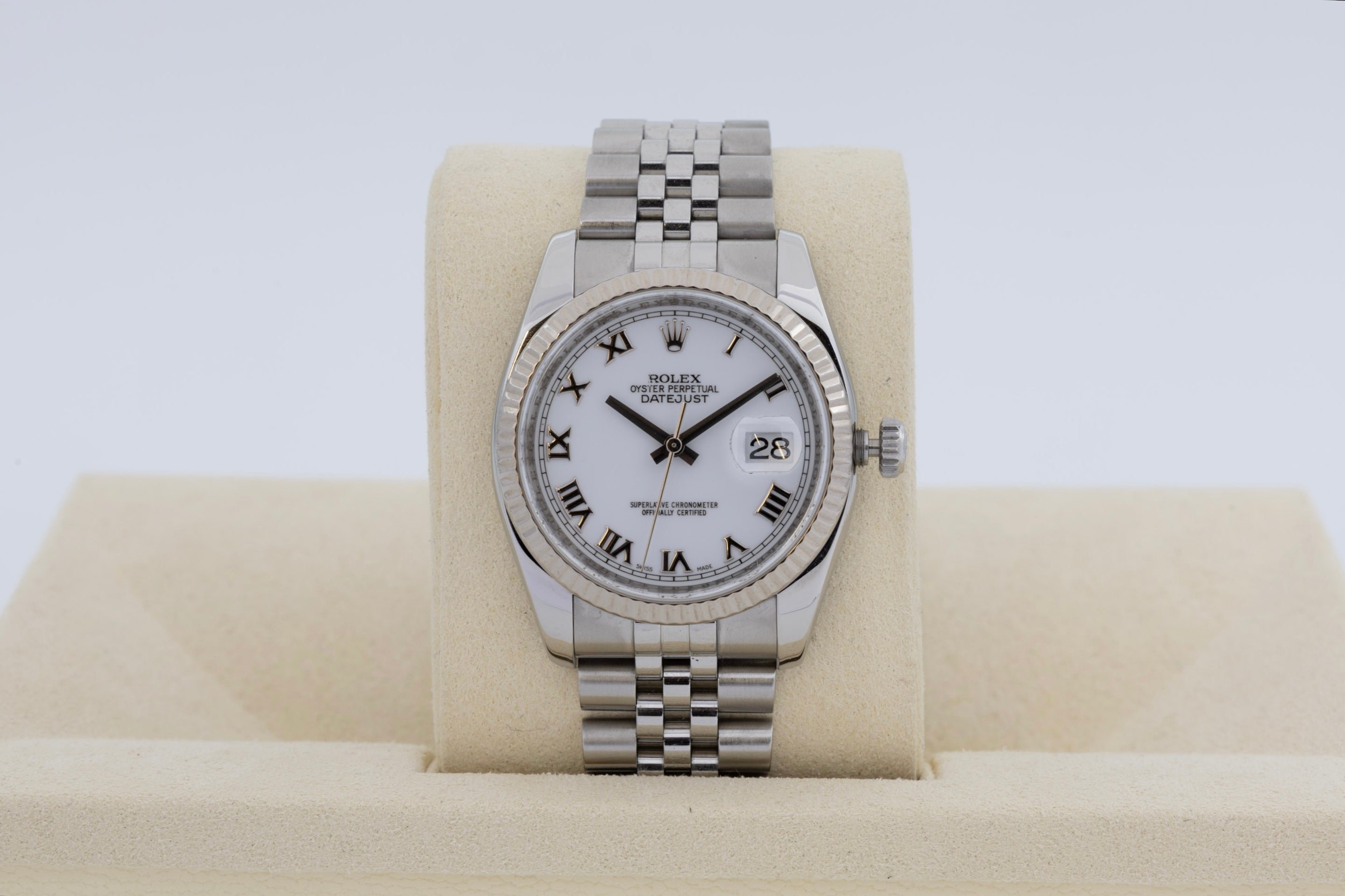 Rolex Datejust 116234 White Dial Roulette 2007