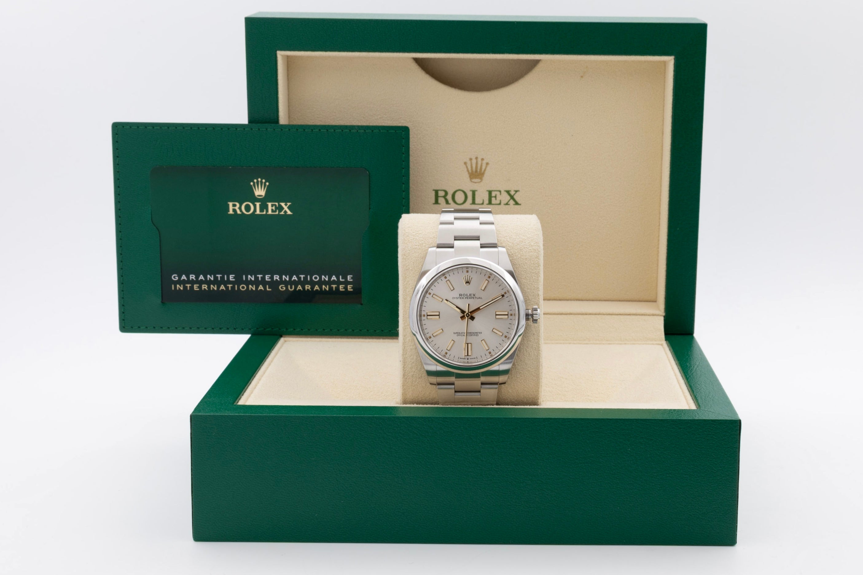 Rolex Oyster Perpetual 124300 quadrante argento soleil del 2021