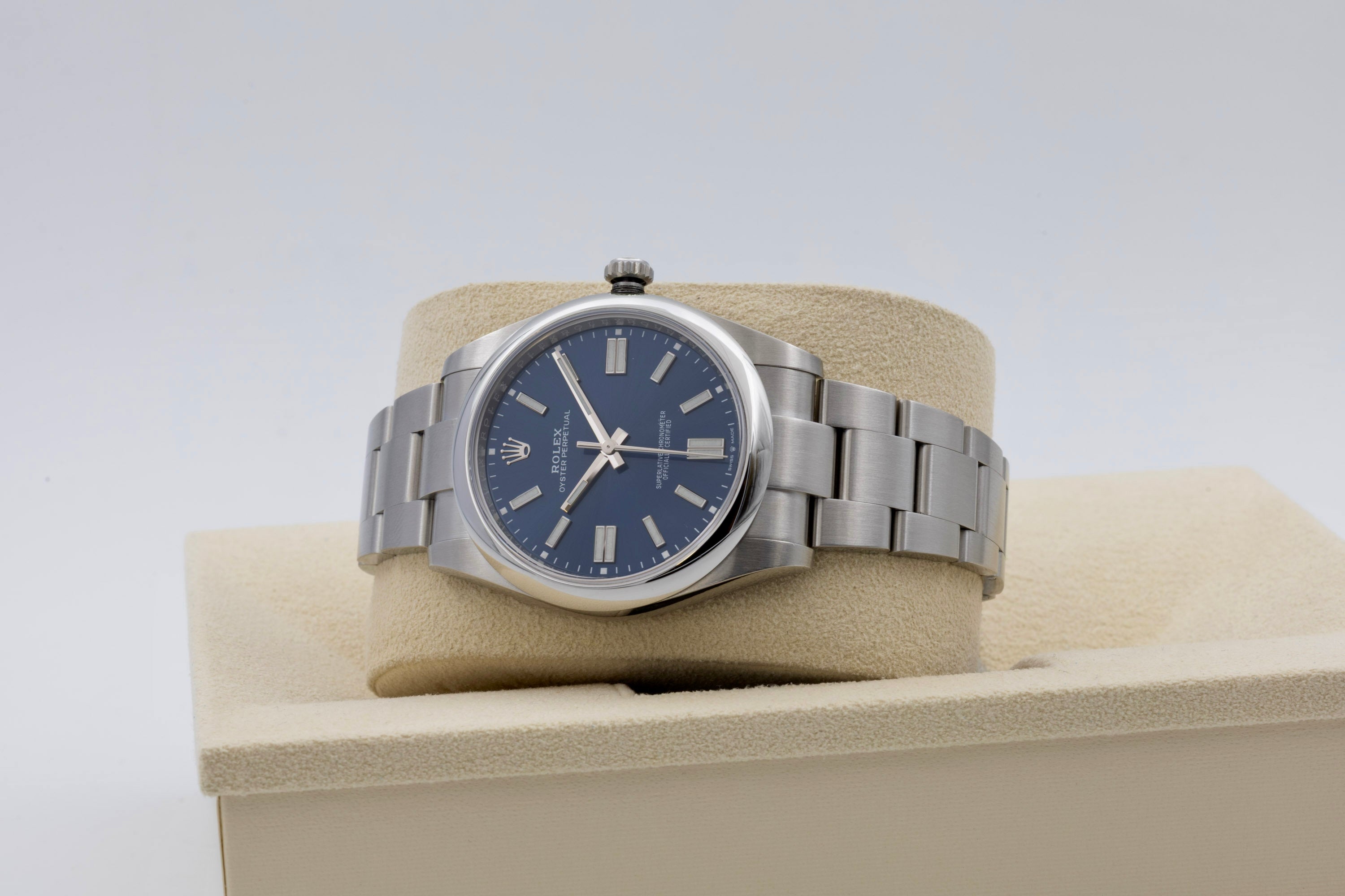 Rolex Oyster Perpetual 124300 quadrante blu vivo del 2023