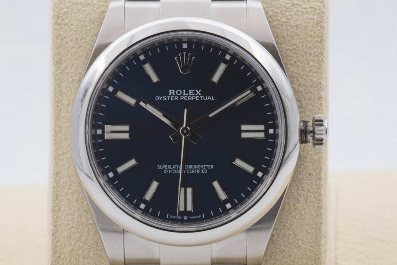 Rolex Oyster Perpetual 124300 quadrante blu vivo del 2023