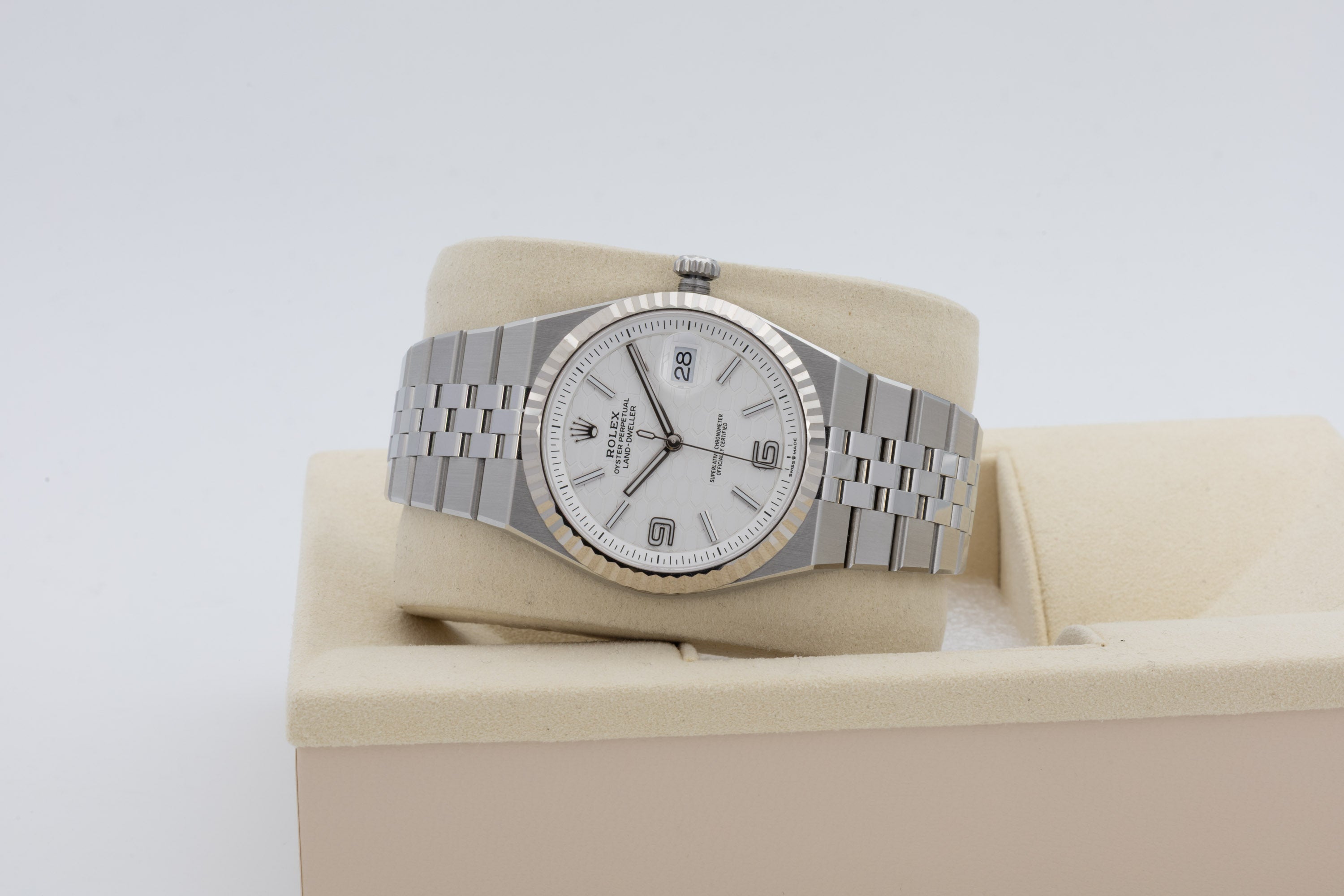 Rolex Land-Dweller 127334 quadrante Honeycomb 40mm New 2025