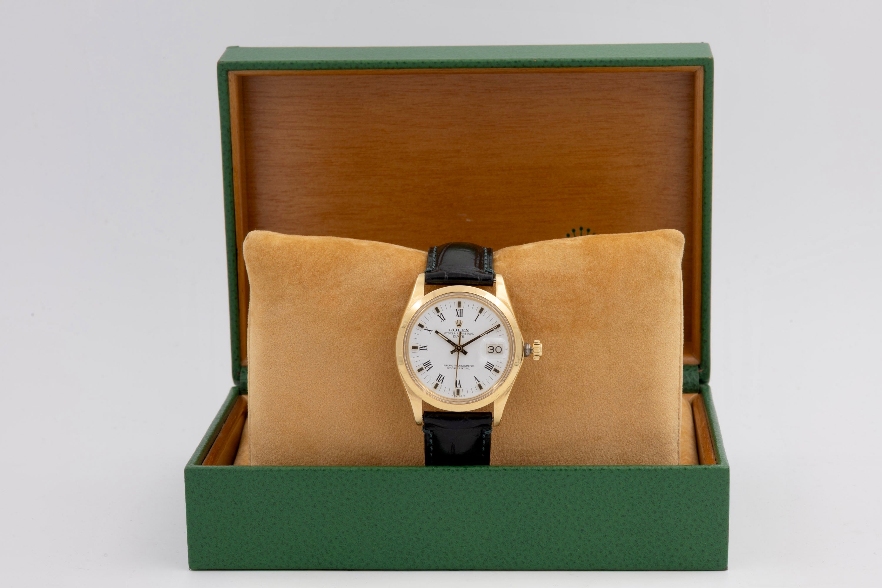 Rolex Oyster Perpetual Date 1500 del 1973 Pelle