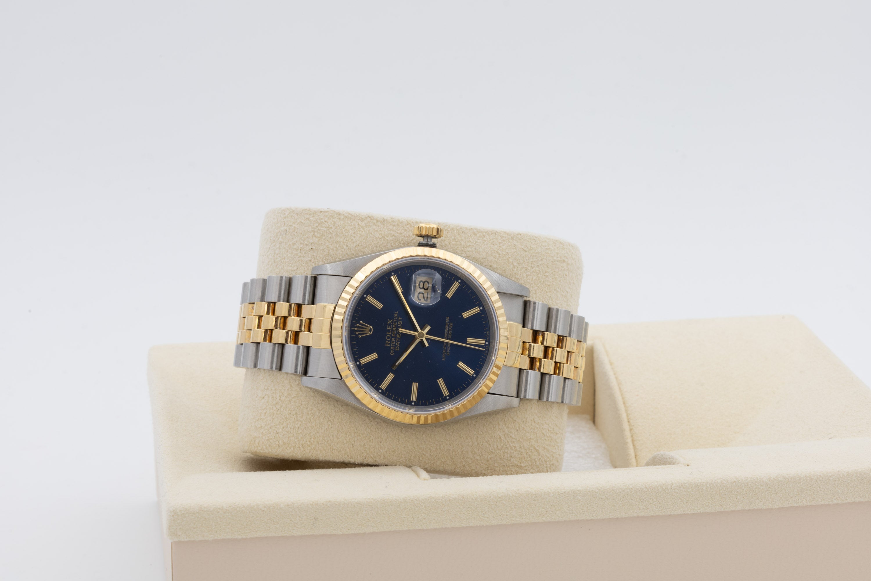 Rolex Datejust 16233G cadran Argent Anniversaire avec diamants de 2002