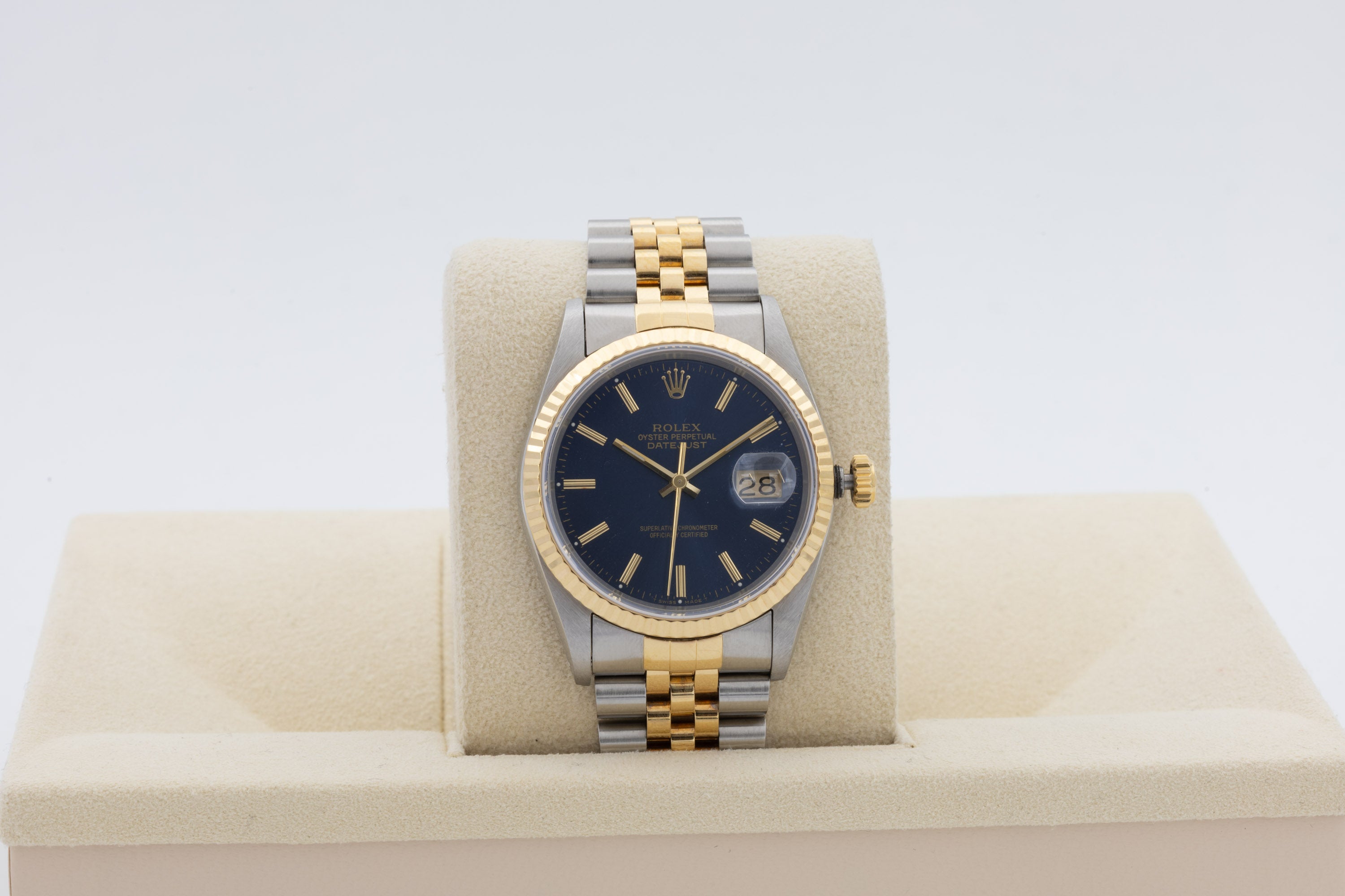 Rolex Datejust 16233G cadran Argent Anniversaire avec diamants de 2002