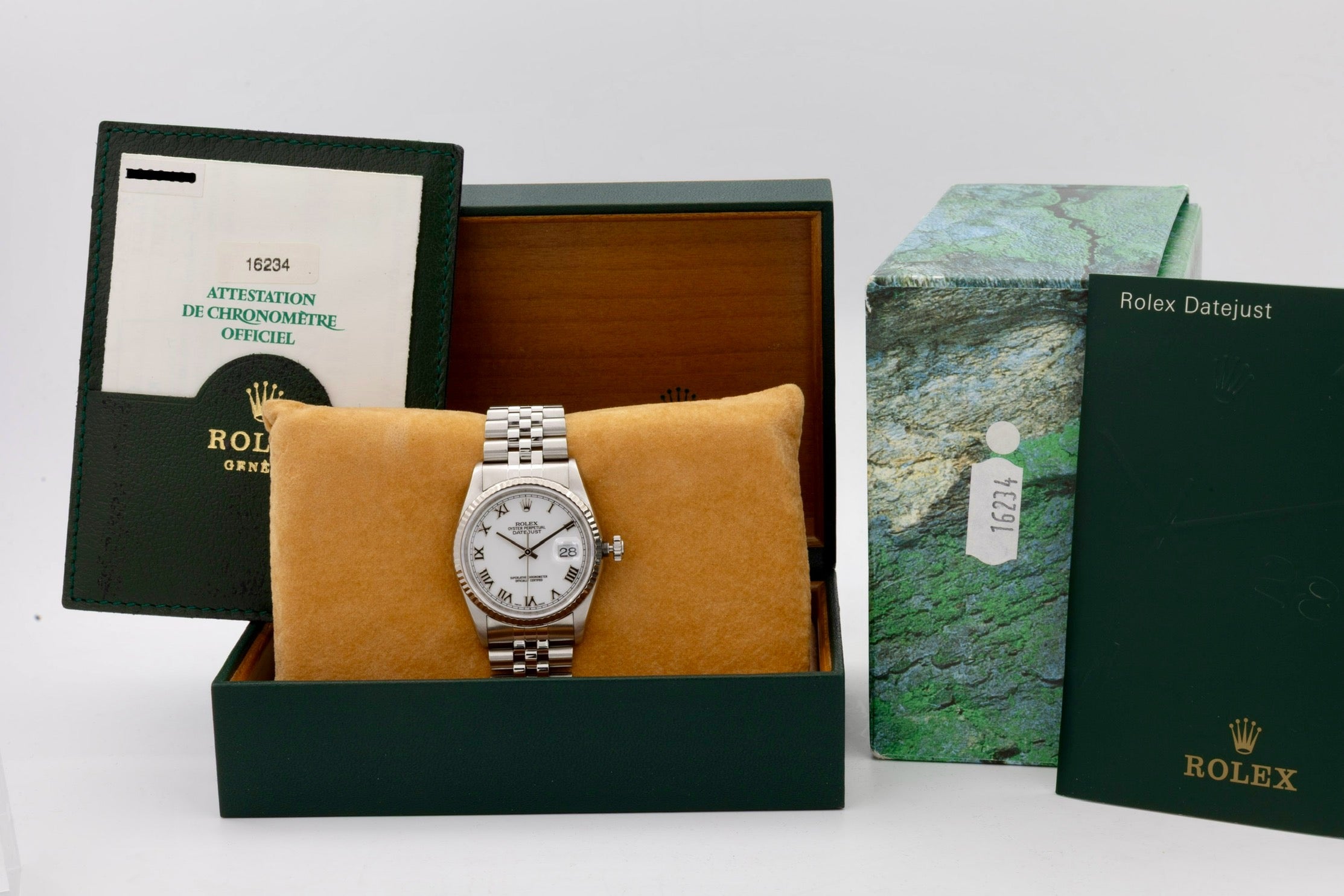 Rolex Datejust 16234 quadrante Bianco romani del 2000 Italia