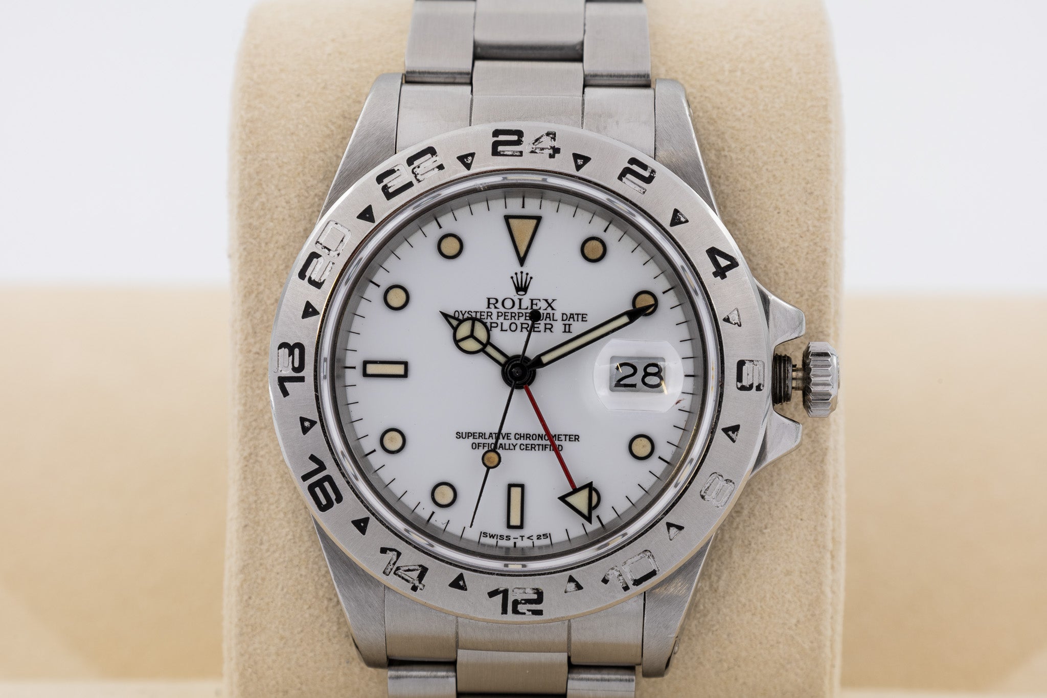 Rolex Explorer II 16550 quadrante bianco Chicchi di Mais del 1986