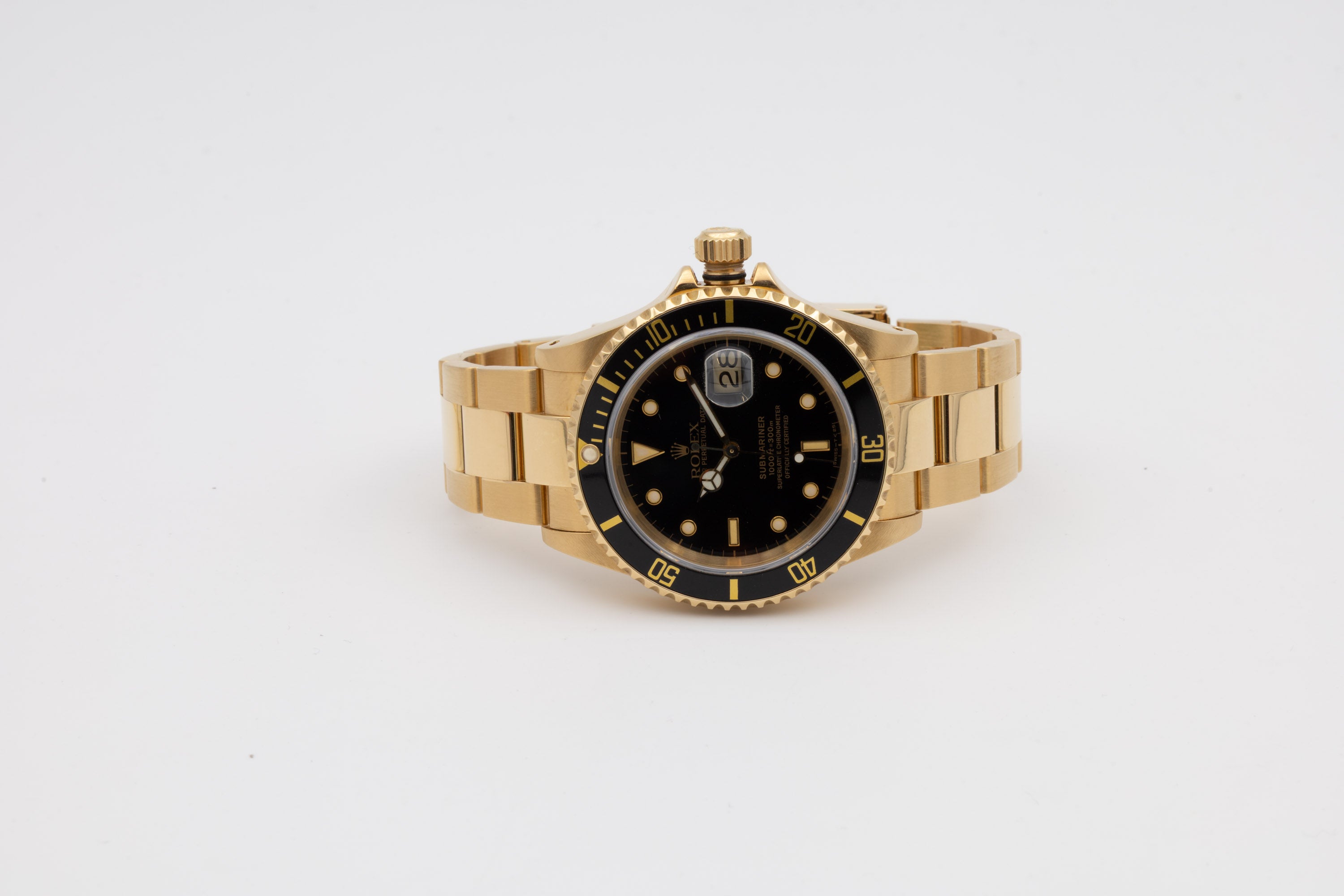 Rolex Submariner Date 16618 quadrante nero Service Rolex del 1991