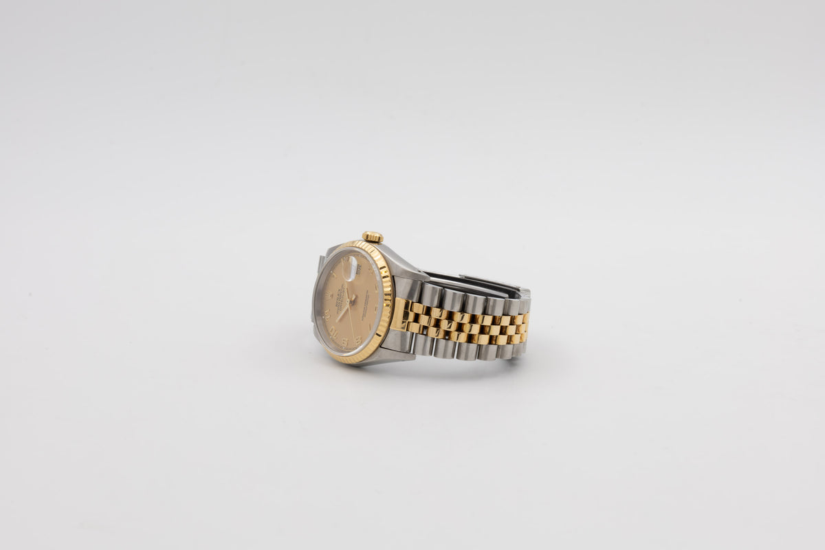 Rolex Datejust 16233 quadrante champagne e numeri arabi del 1994