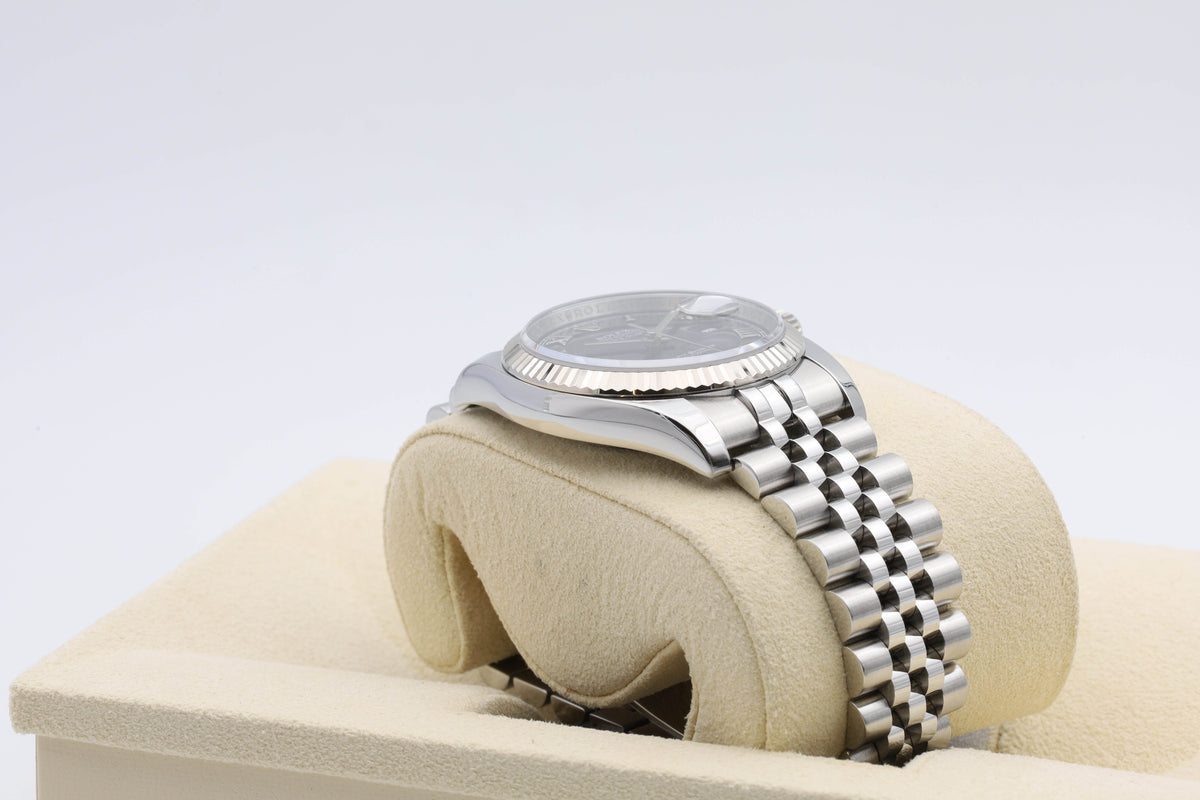 Rolex Datejust 116234 quadrante nero e numeri romani Jubilee del 2012