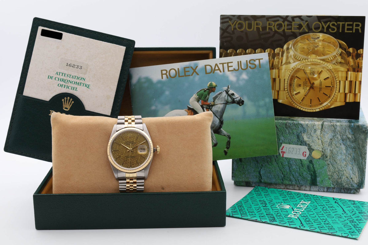 Rolex Datejust 16233 quadrante champagne anniversario Jubilee del 1991