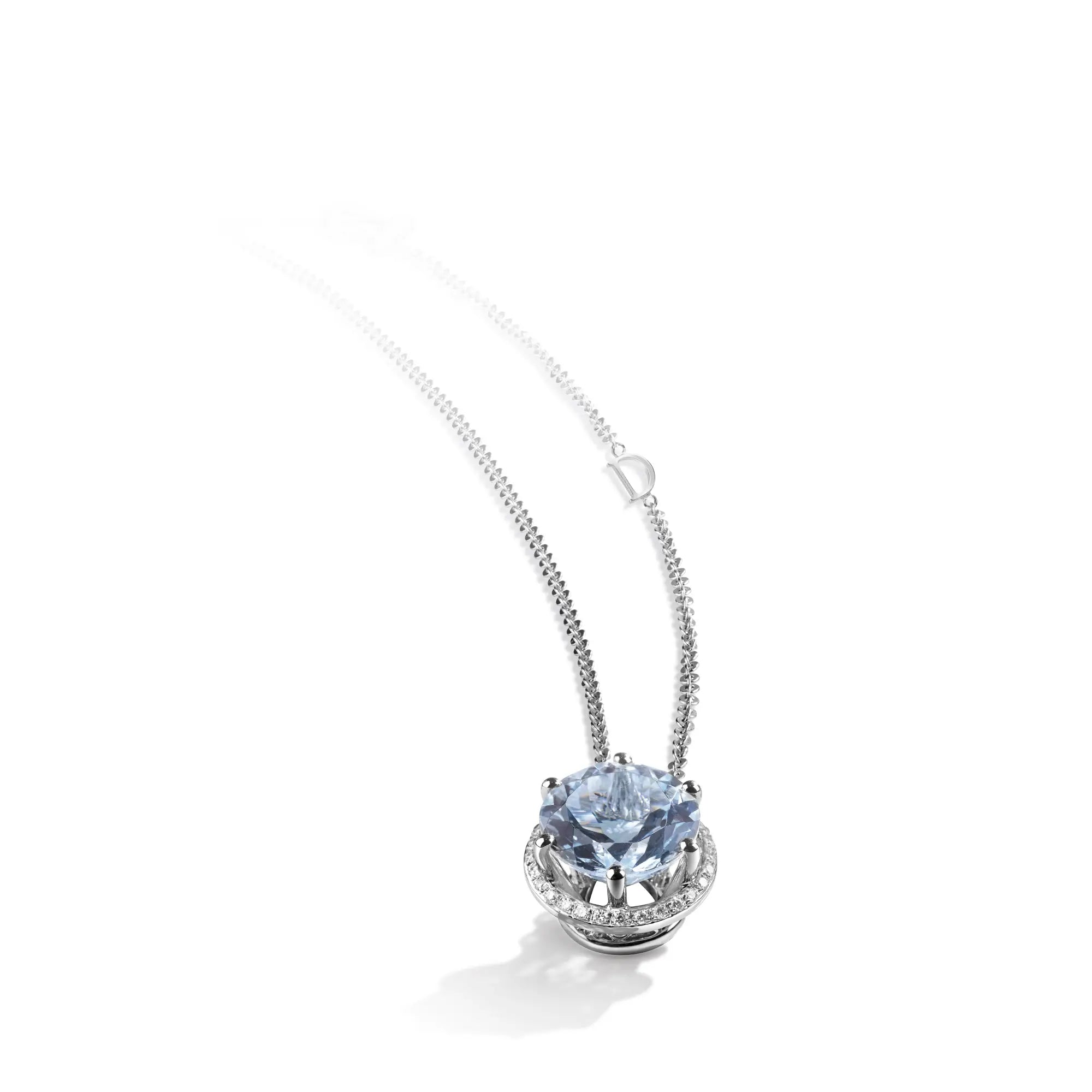 Collana oro bianco acquamarina e diamanti Minou, Damiani