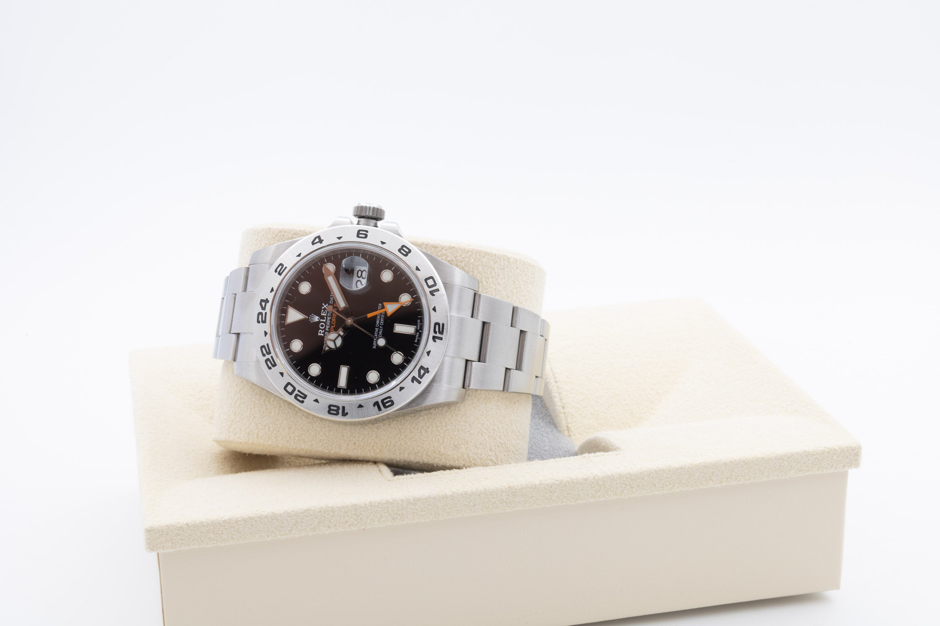 Rolex Explorer II 216570 quadrante nero del 2018
