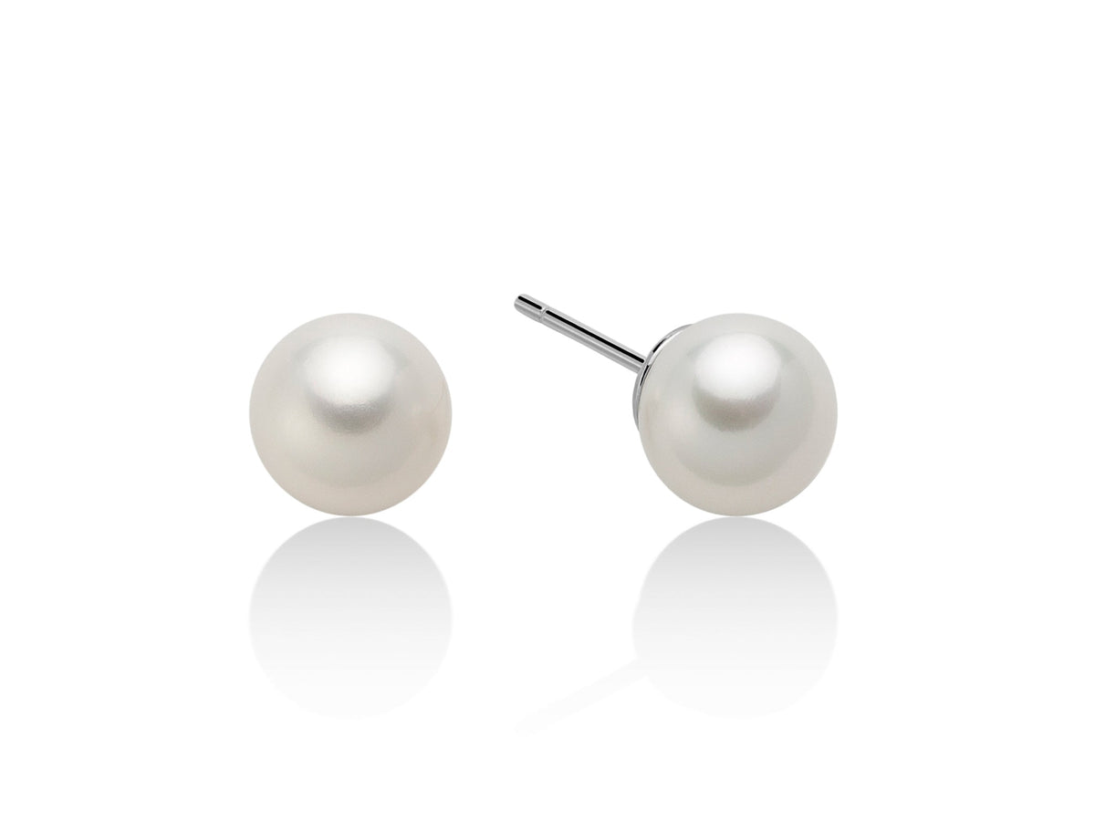 Orecchini in oro bianco e perle, Miluna