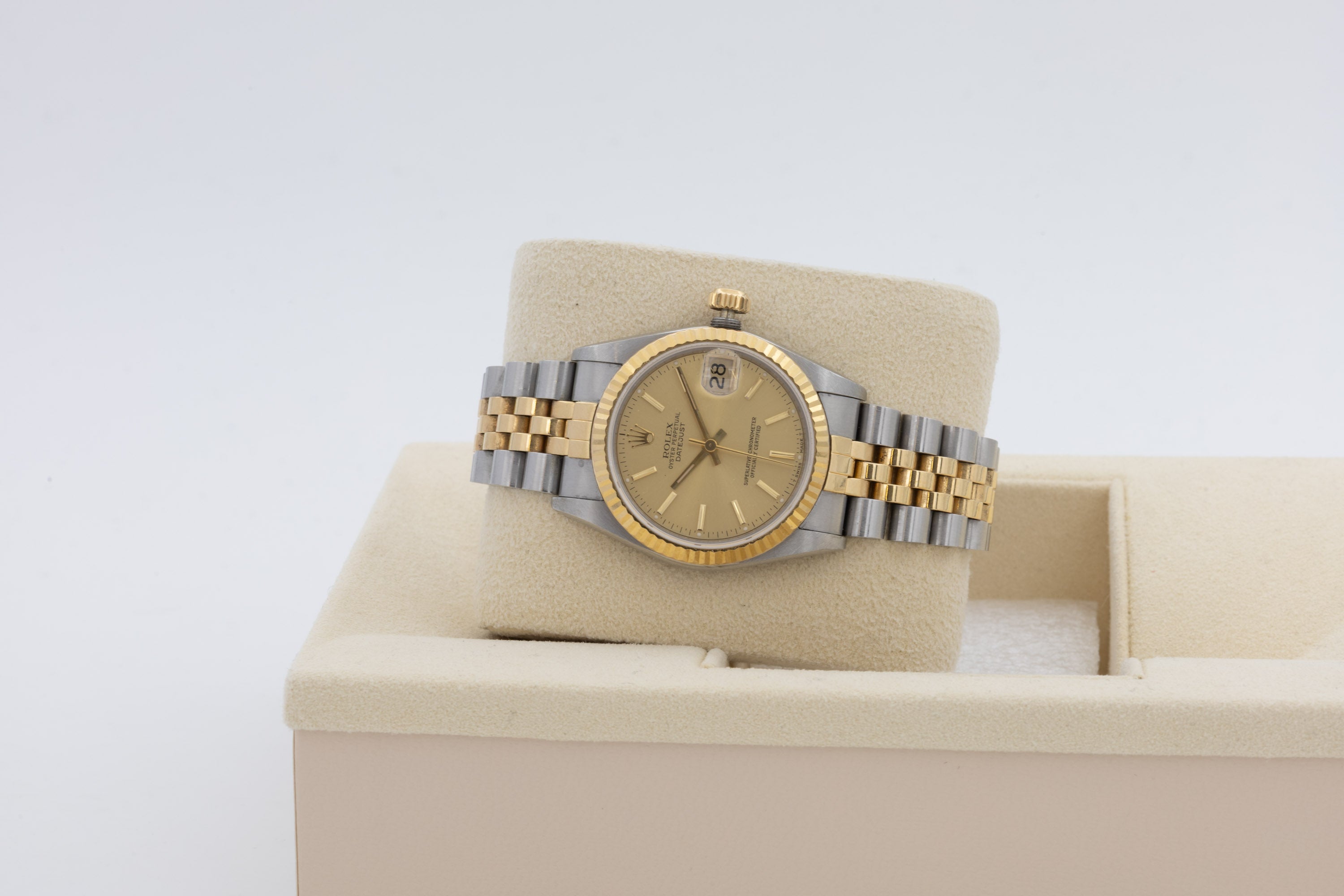 Rolex Datejust 68273 cadran champagne anniversaire et diamants de 1993