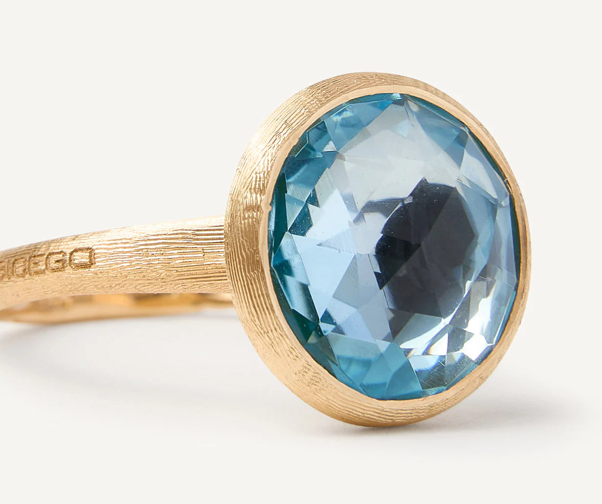 Anello con topazio azzurro, modello piccolo, Jaipur, Marco Bicego