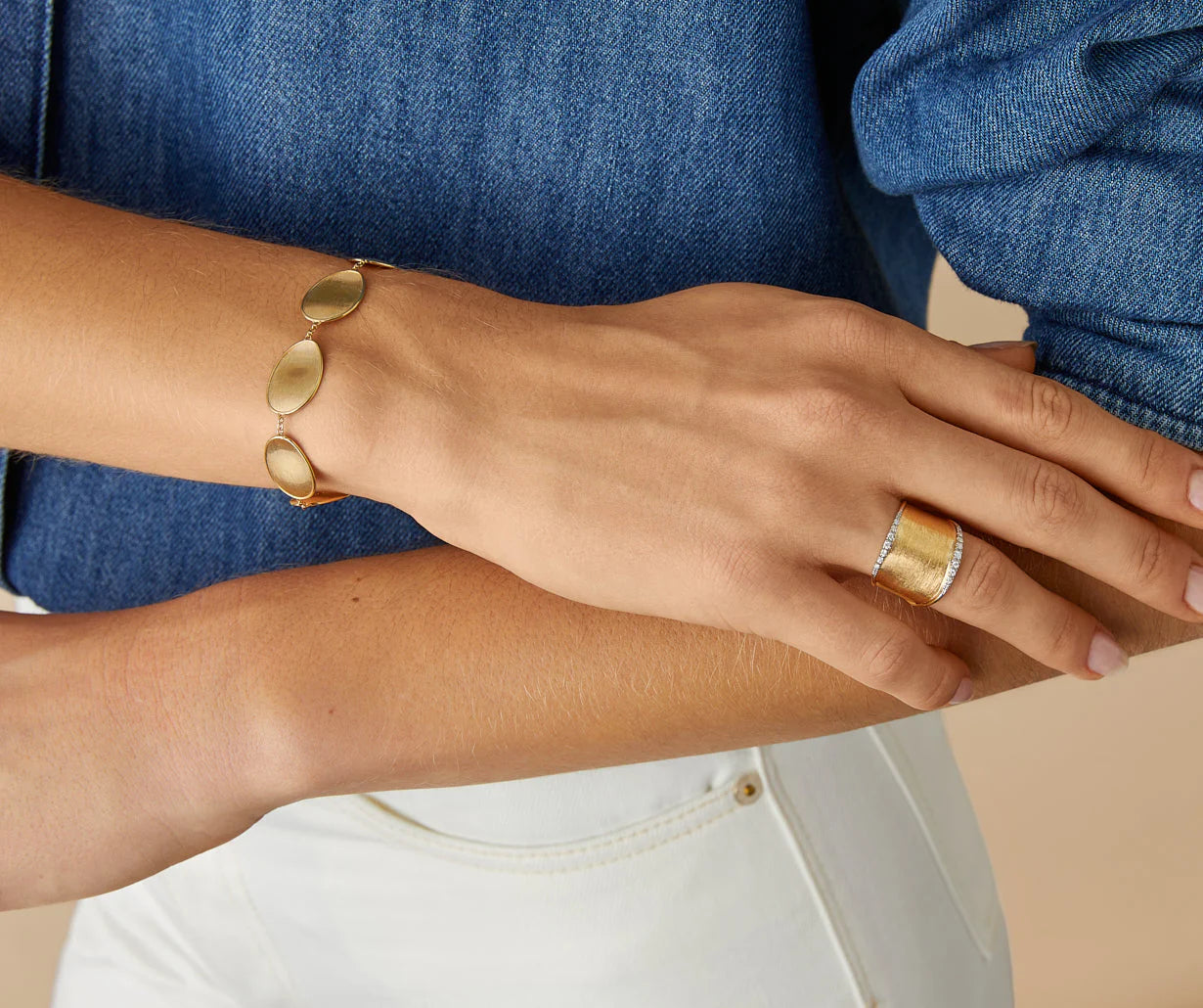 Bracciale con foglie d'oro, Lunaria, Marco Bicego