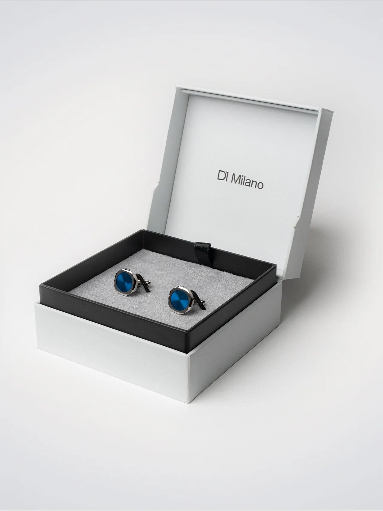 Octagonal cufflinks Blue, D1 Milano