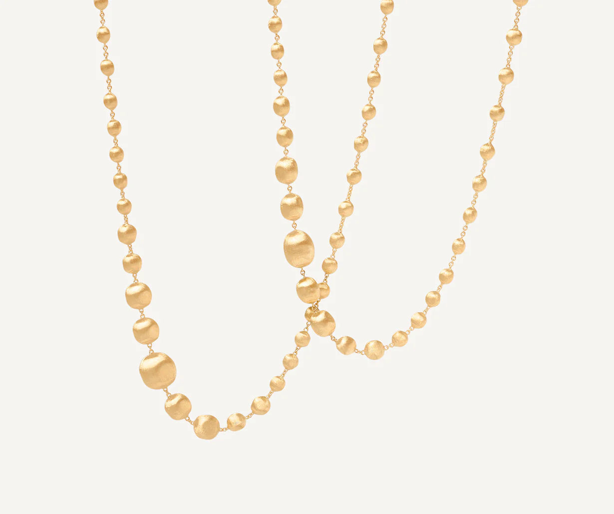 Collana con doppio degradé di sfere in oro giallo, Africa, Marco Bicego