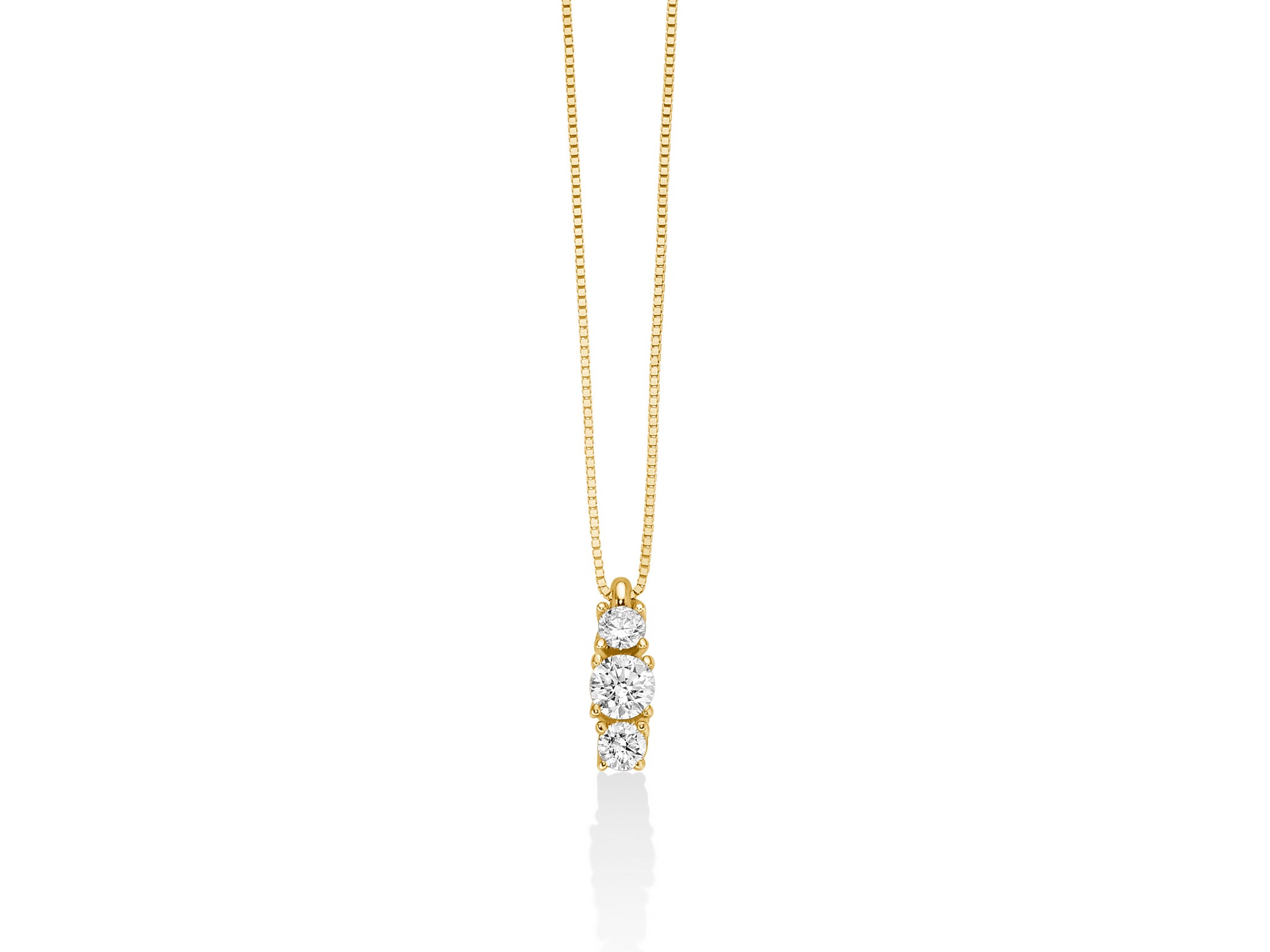 White gold and diamond Trilogy necklace, Miluna