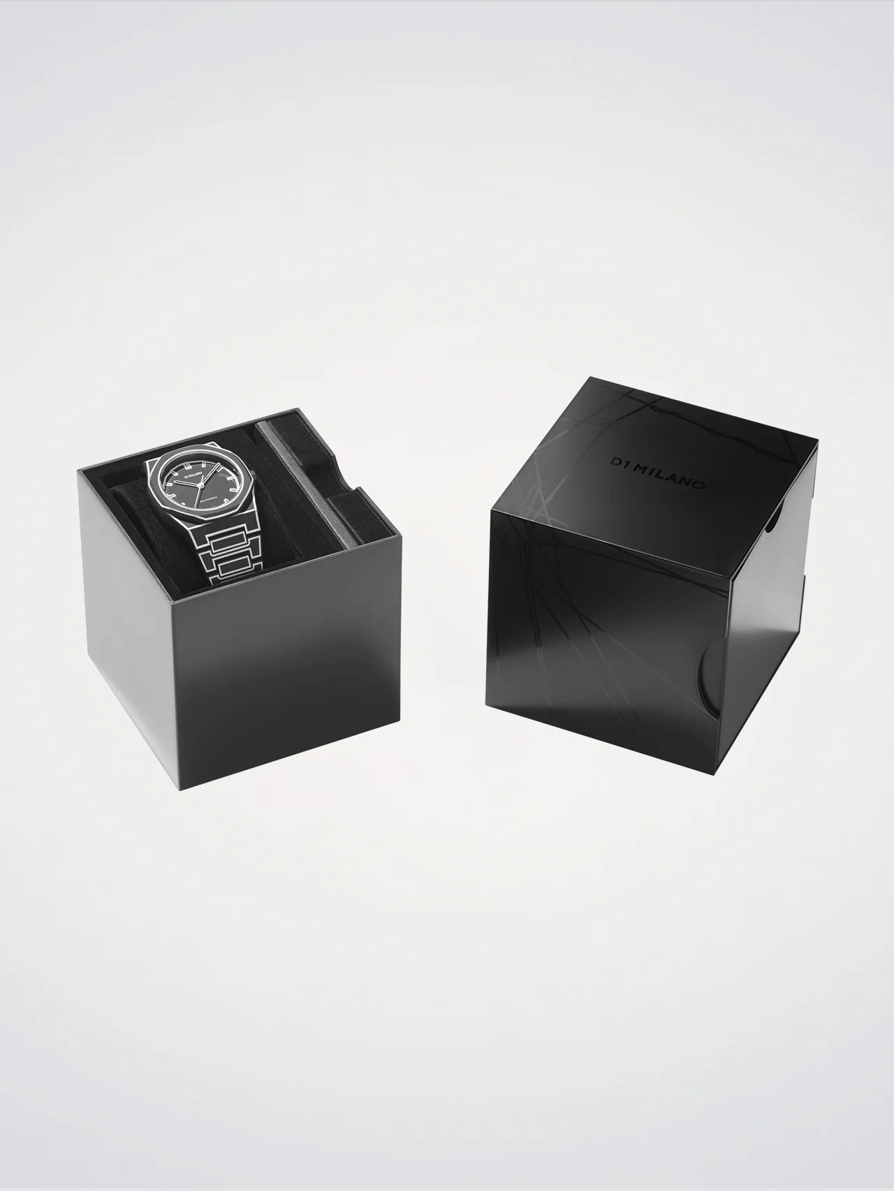 Orologio Polycarbon, Black Sketch, 40,5 mm, D1 Milano
