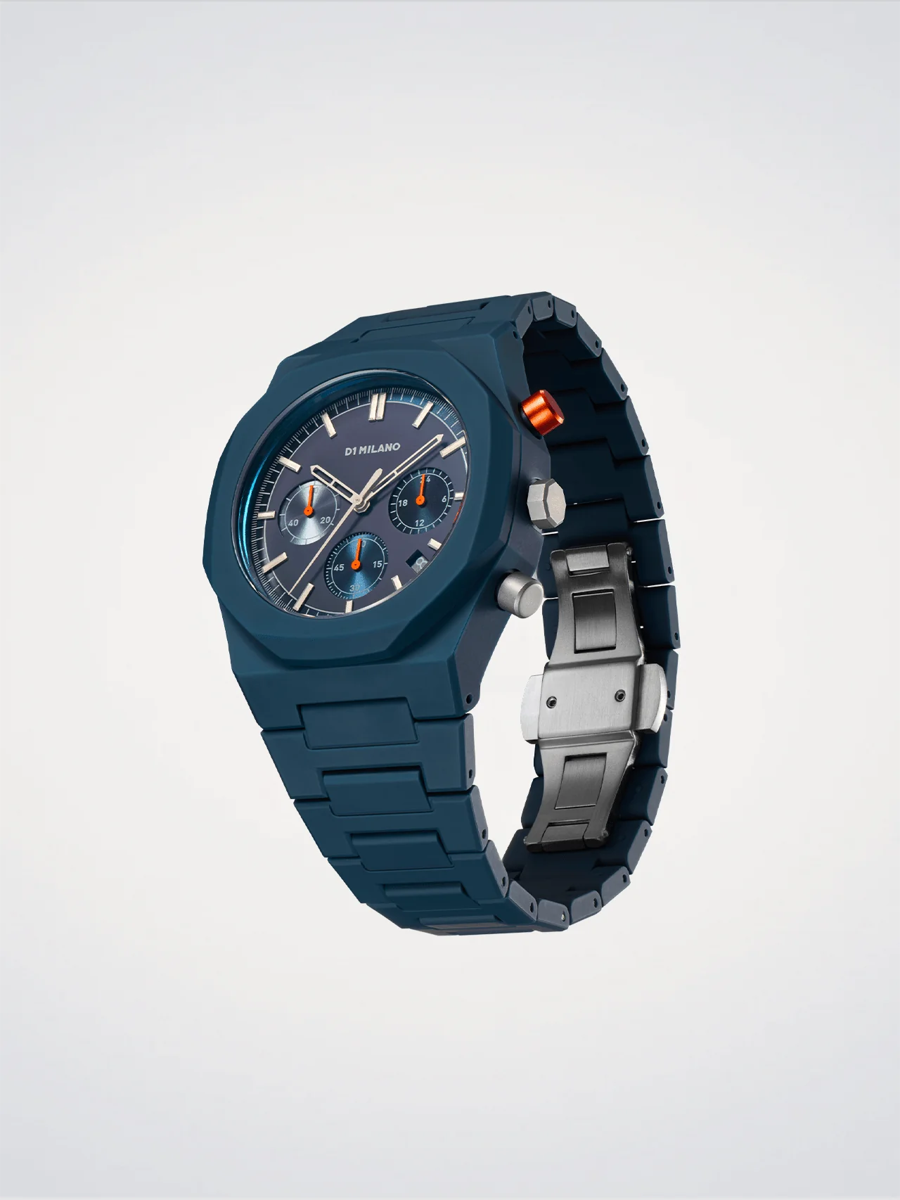 Polychrono-Uhr Neptune Blau, 40,5 mm, D1 Milano