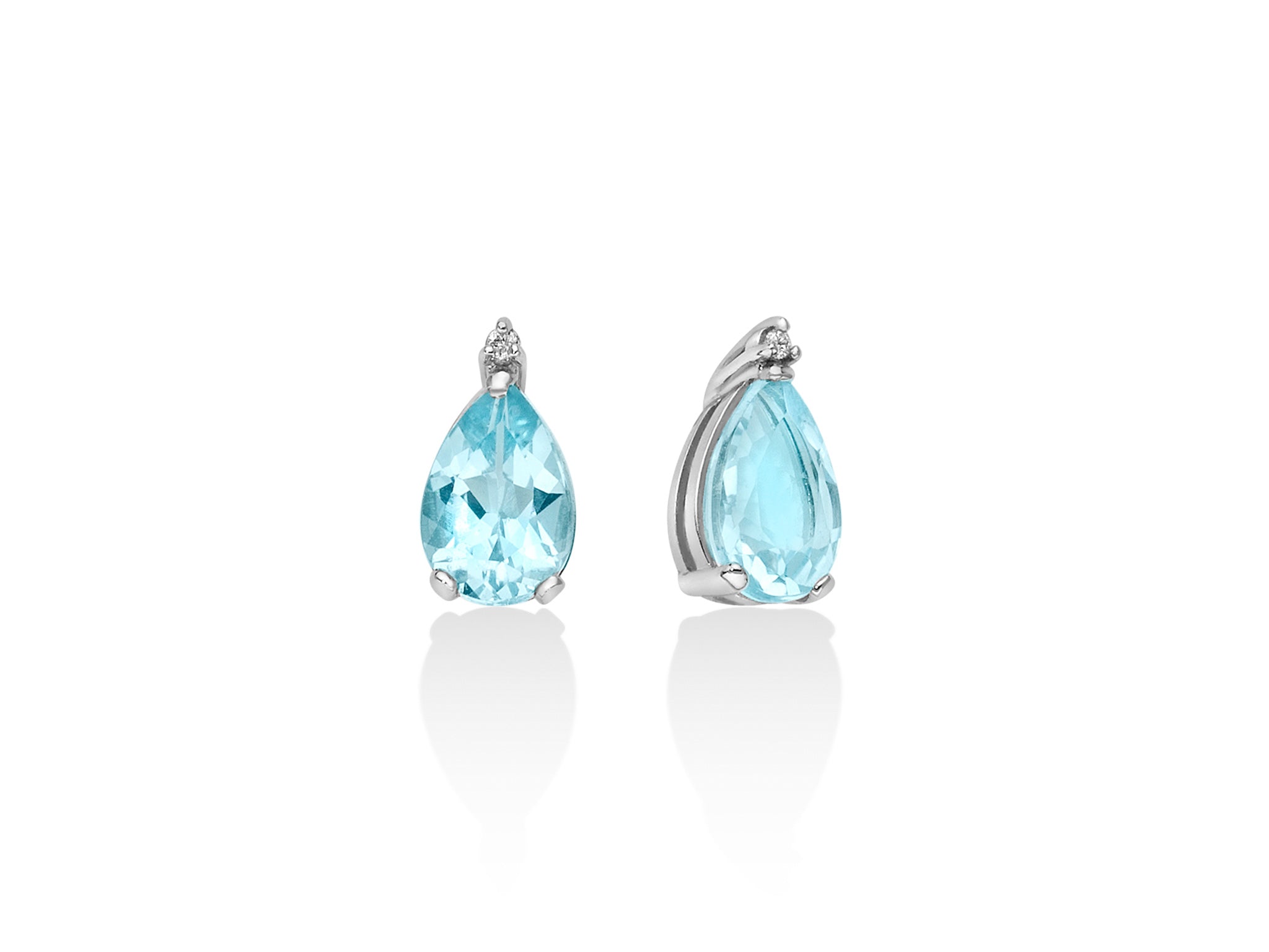 White gold, aquamarine and diamond earrings, Miluna (Copy)