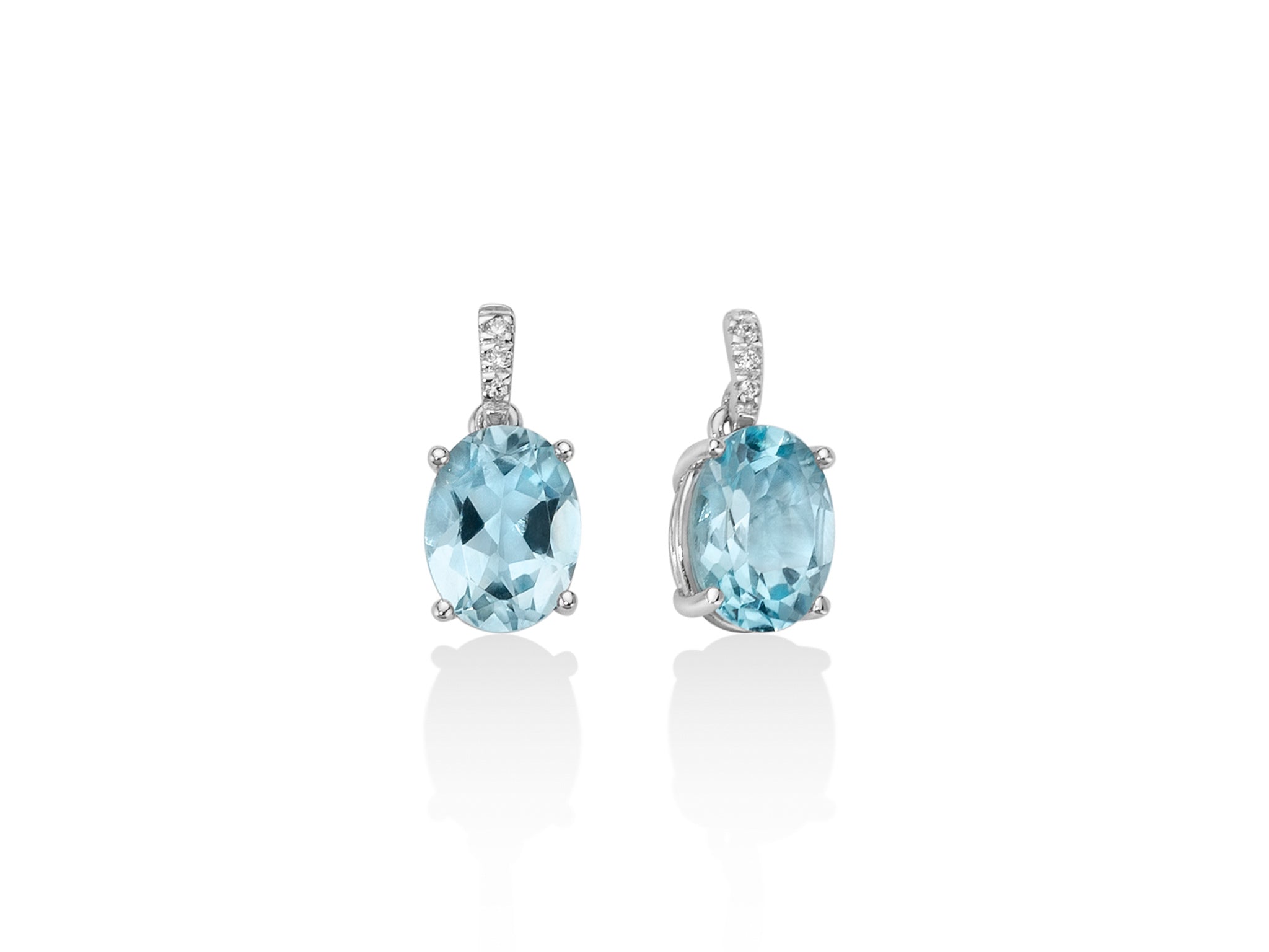 White gold, aquamarine and diamond earrings, Miluna (Copy)