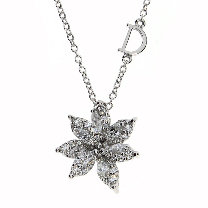 White gold and diamond necklace Bocciolo Full Pavé, Damiani