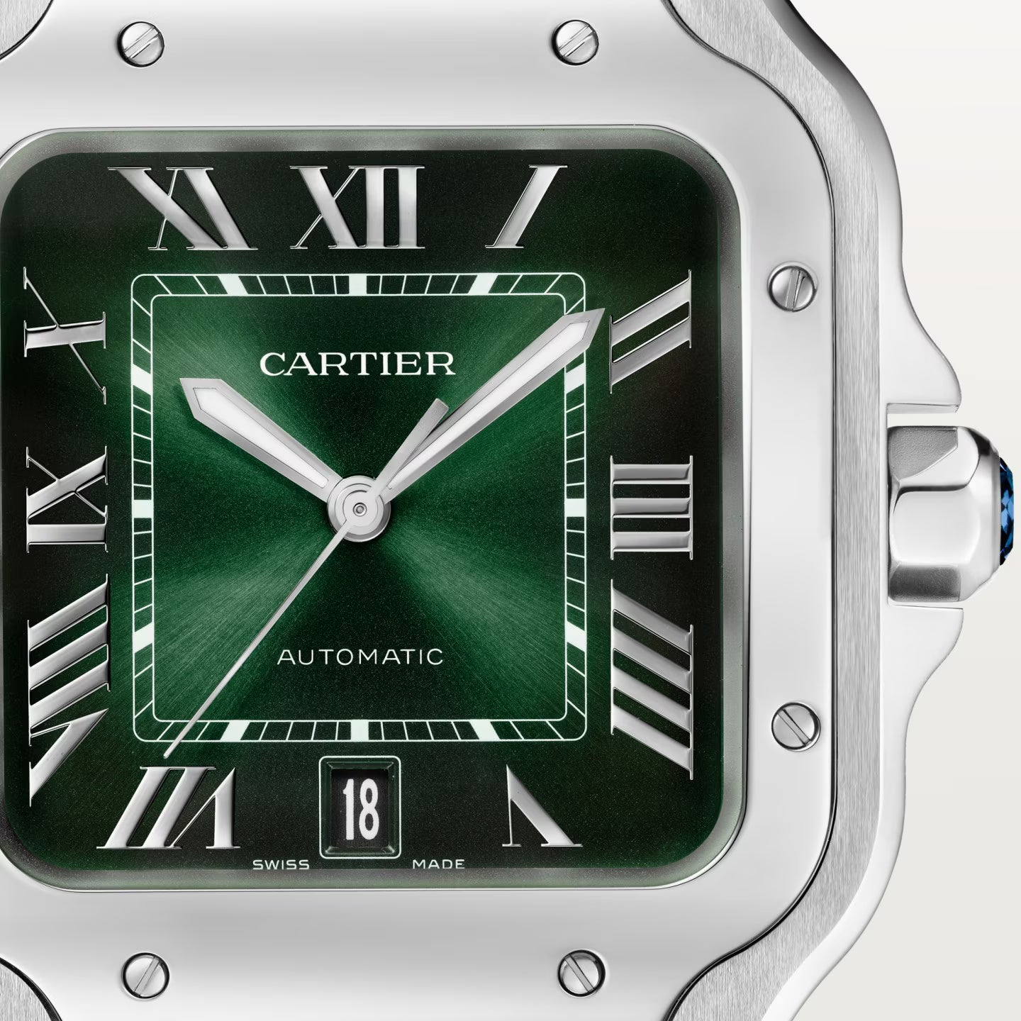 Cartier Santos cadran blanc - Modèle moyen Neuf 2025