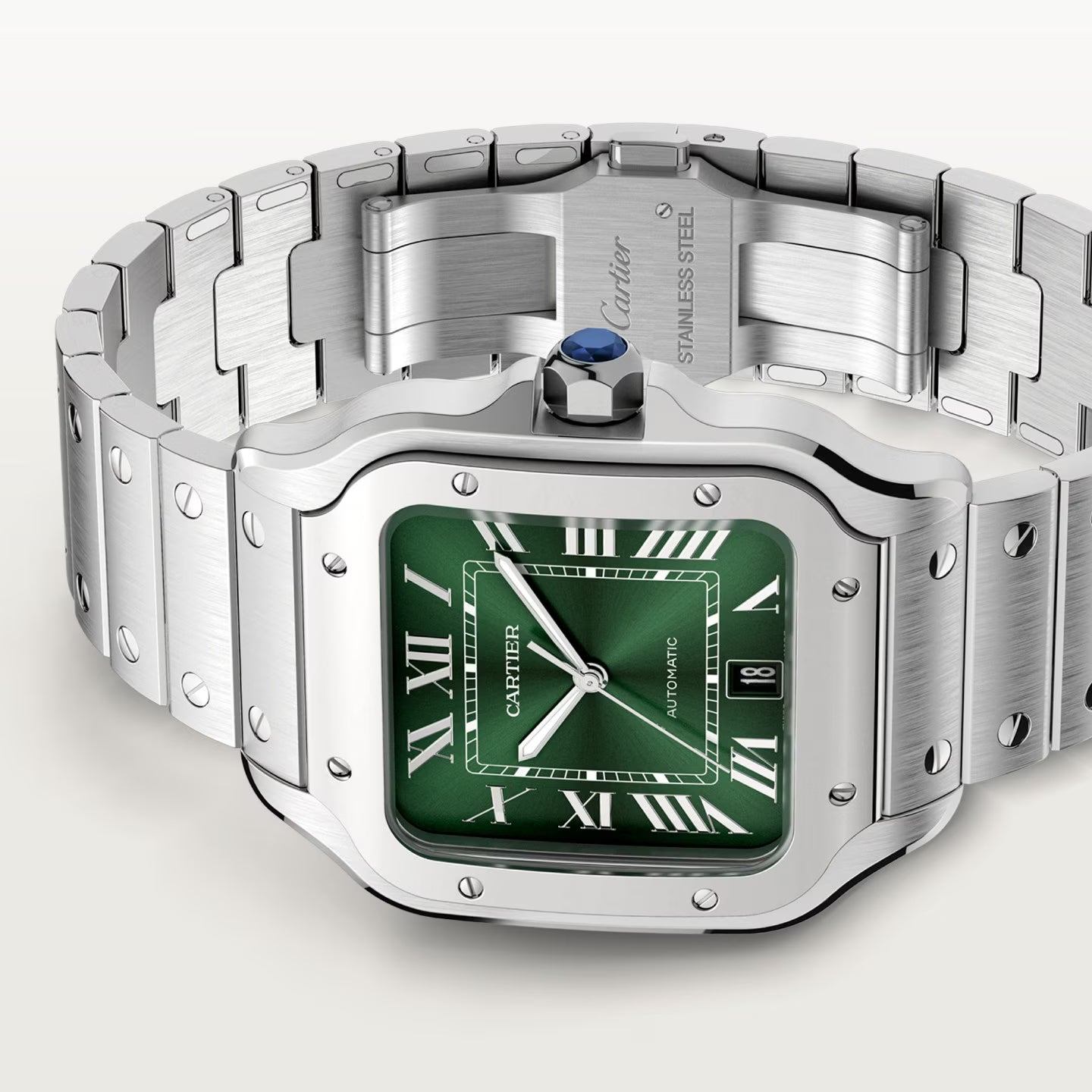 Cartier Santos cadran blanc - Modèle moyen Neuf 2025