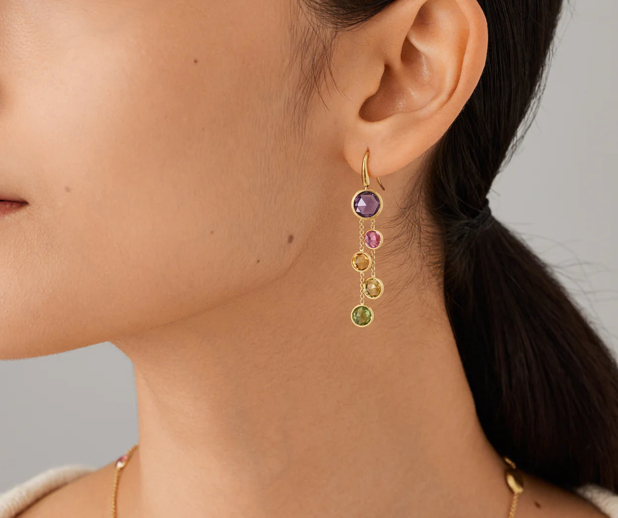 Orecchini pendenti multicolor, Jaipur, Marco Bicego
