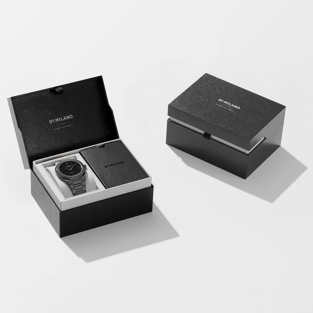 Orologio Ultra Thin Nero, 40 mm, D1 Milano