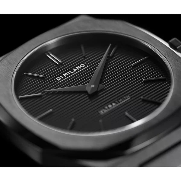 Orologio Ultra Thin Nero, 40 mm, D1 Milano