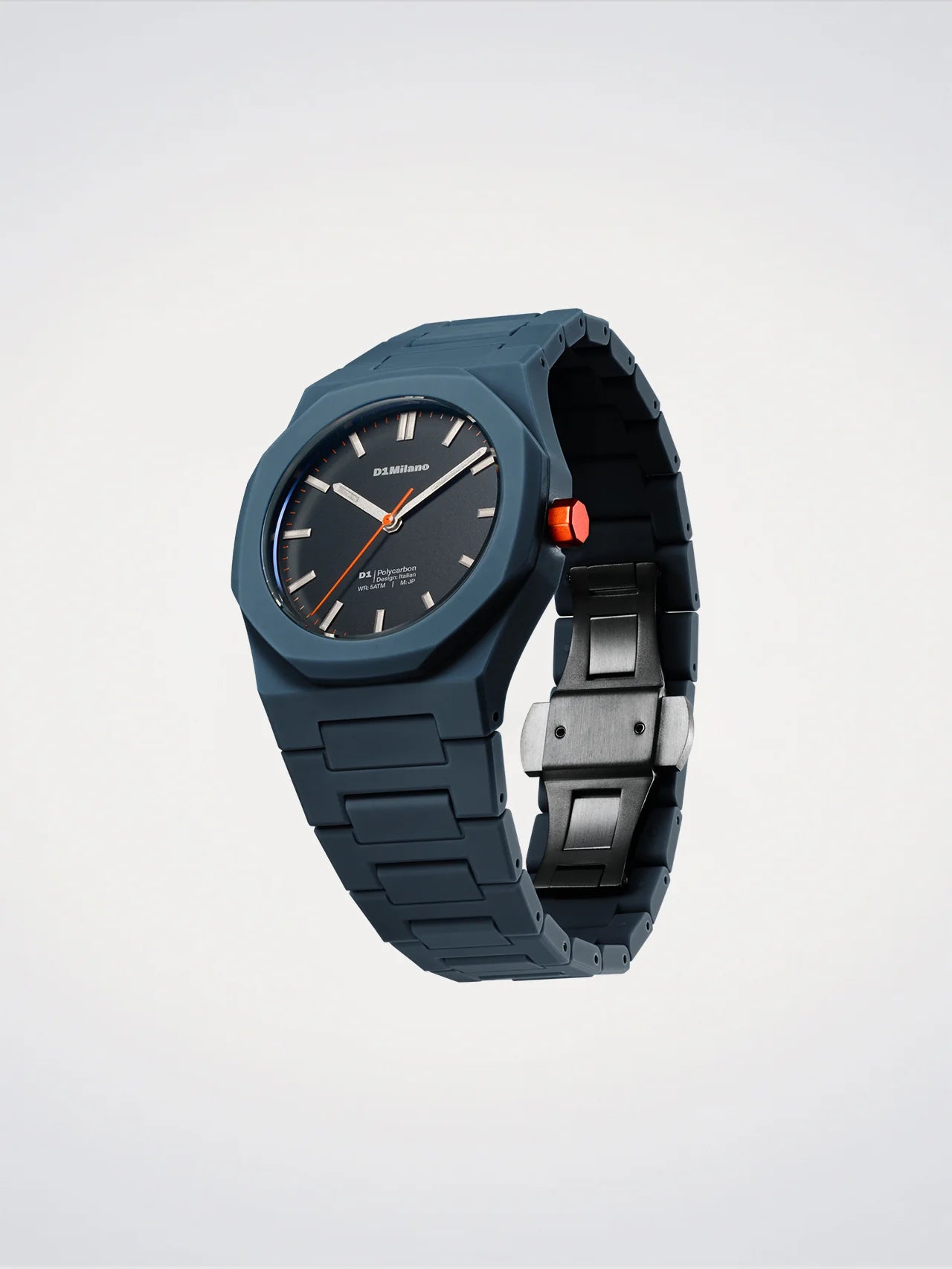Polycarbon Navy Blue Watch, 40.5 mm, D1 Milano