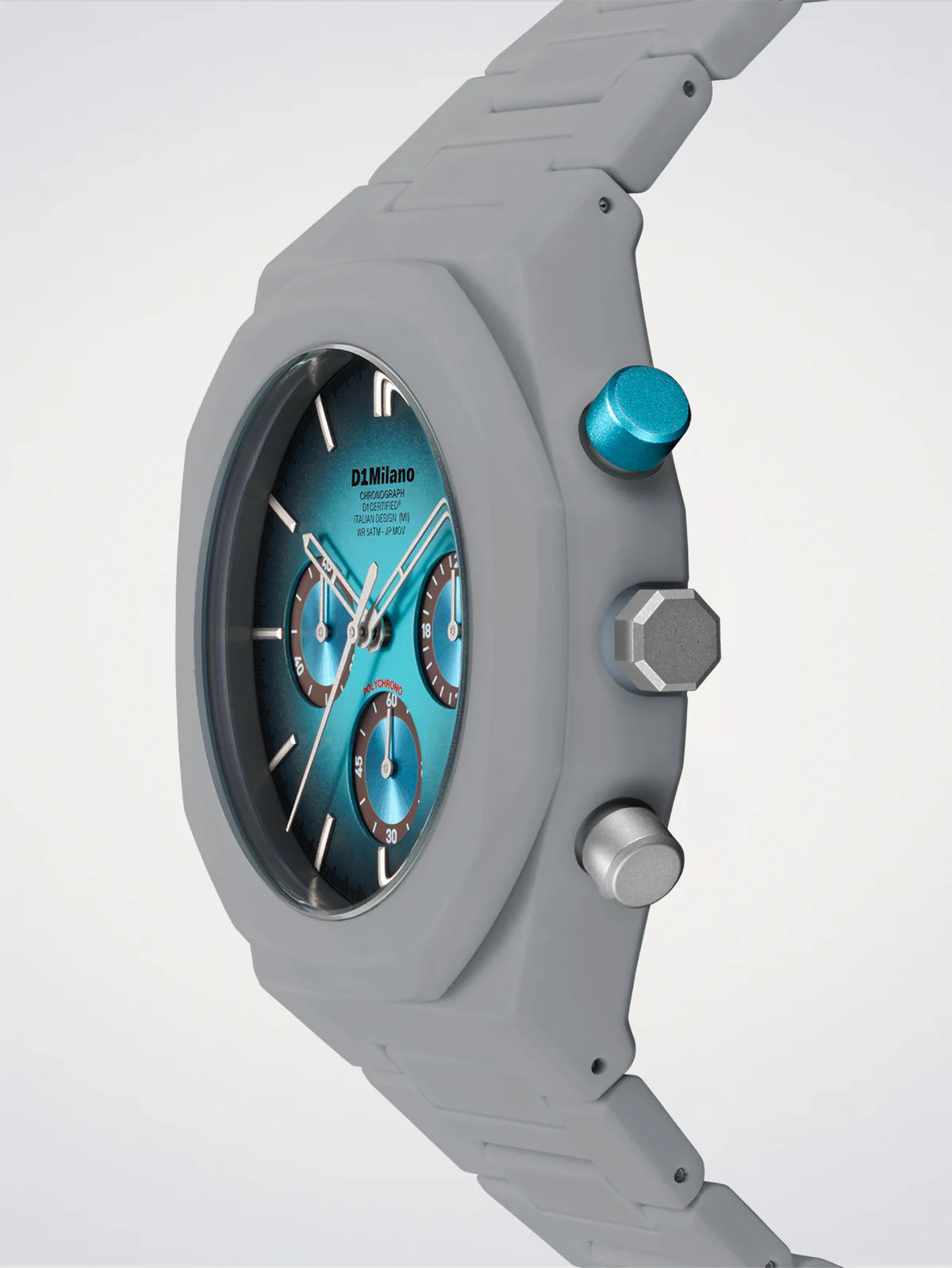 Montre Polychrono Charcoal Noir 40,5 mm, D1 Milano