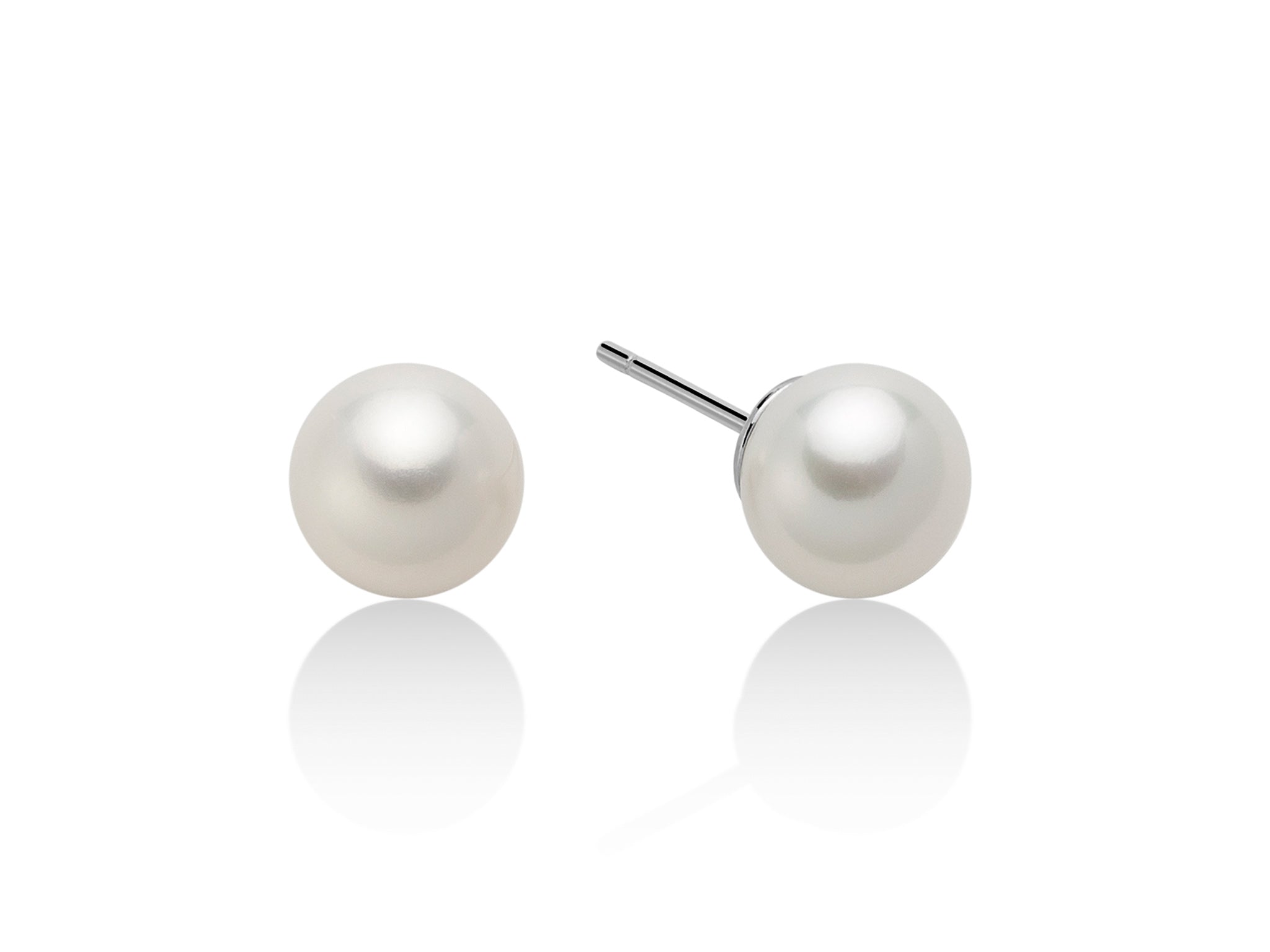 Orecchini in oro bianco e perle, Miluna