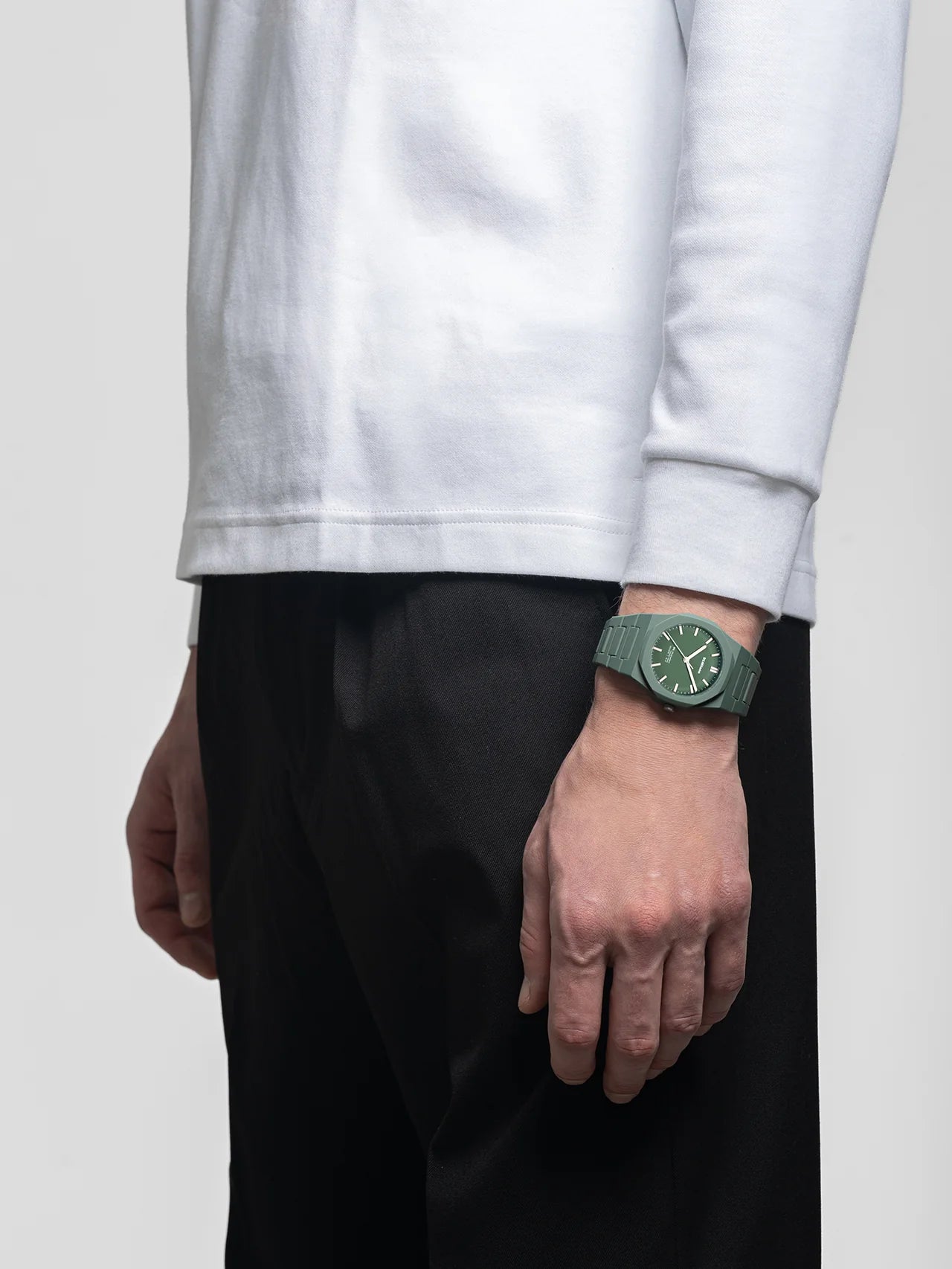 Reloj Polycarbon White Sketch, 40,5 mm, D1 Milano