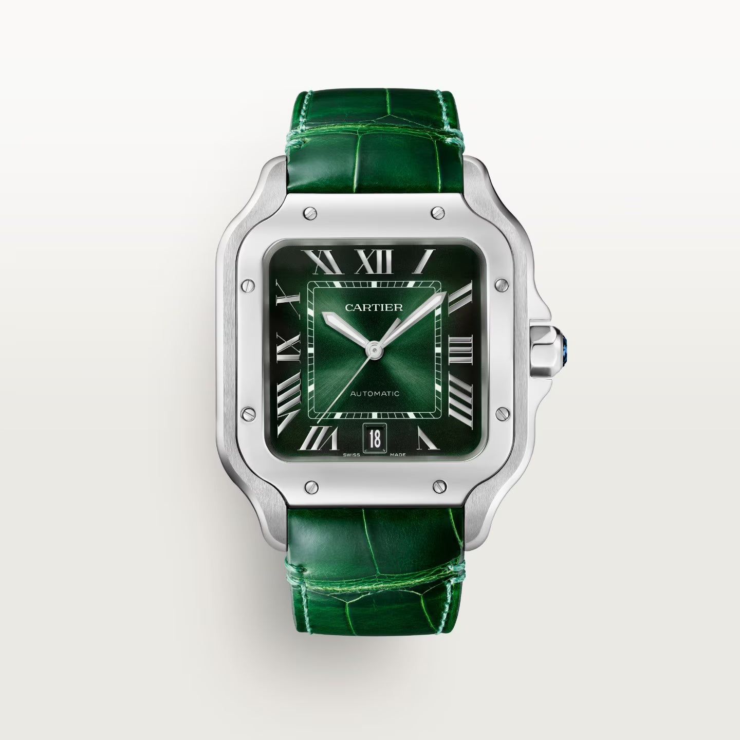 Cartier Santos cadran blanc - Modèle moyen Neuf 2025
