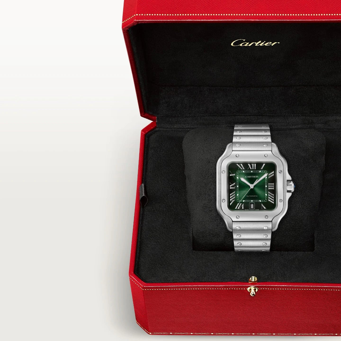 Cartier Santos cadran blanc - Modèle moyen Neuf 2025
