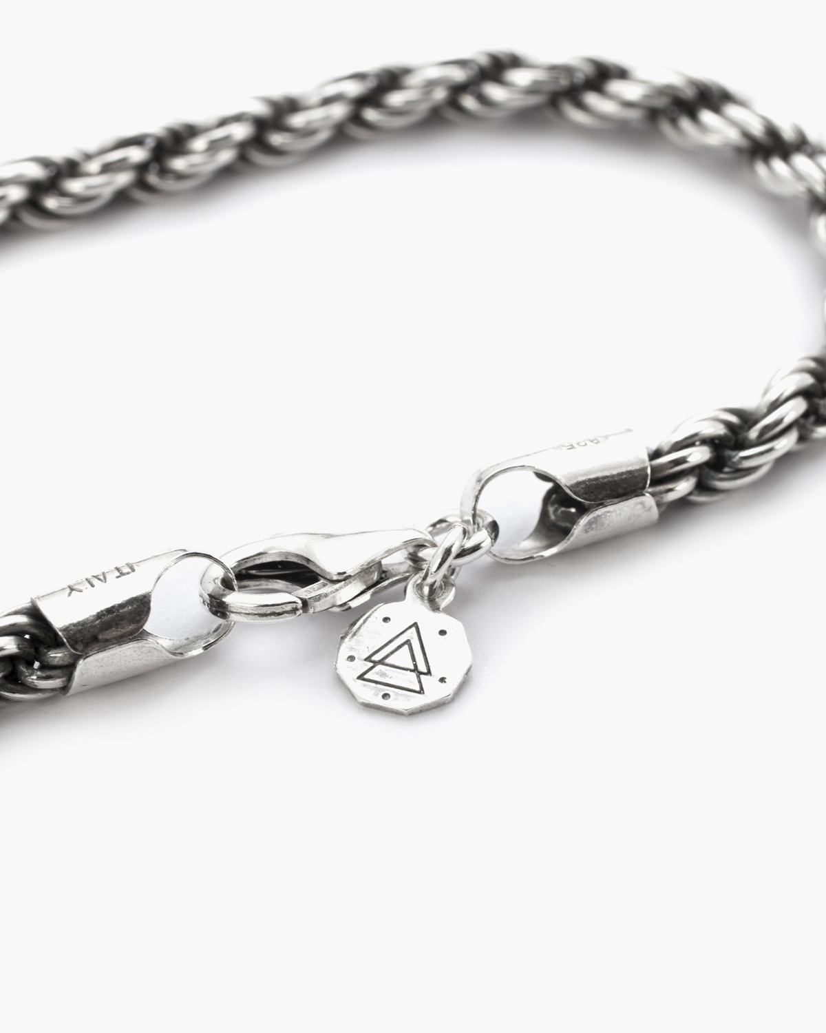 Bracciale in argento, corda 080, Nove25