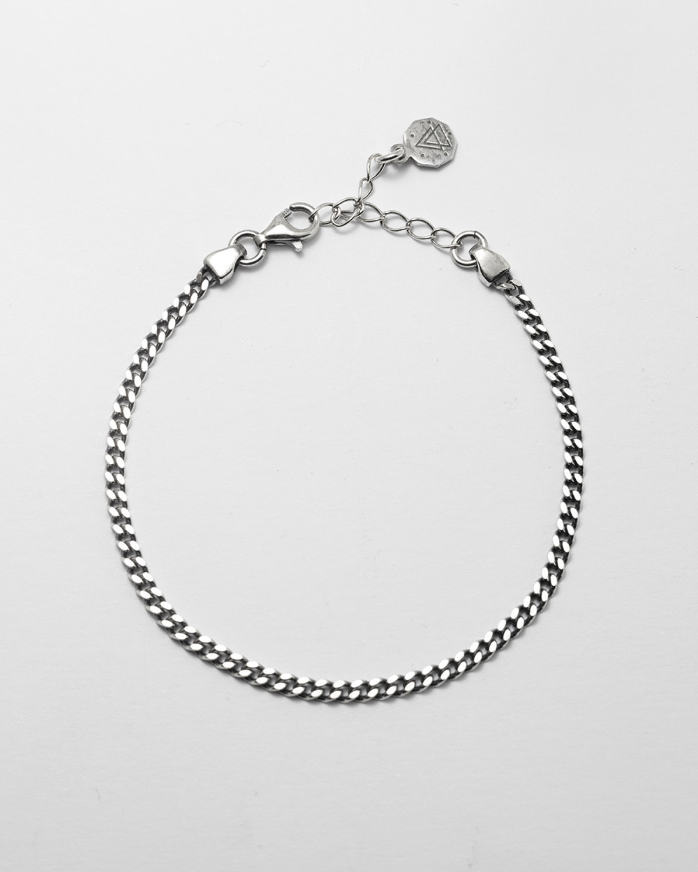 Armband aus Silber, quadratisches Panzerkettenglied 250, Nove25
