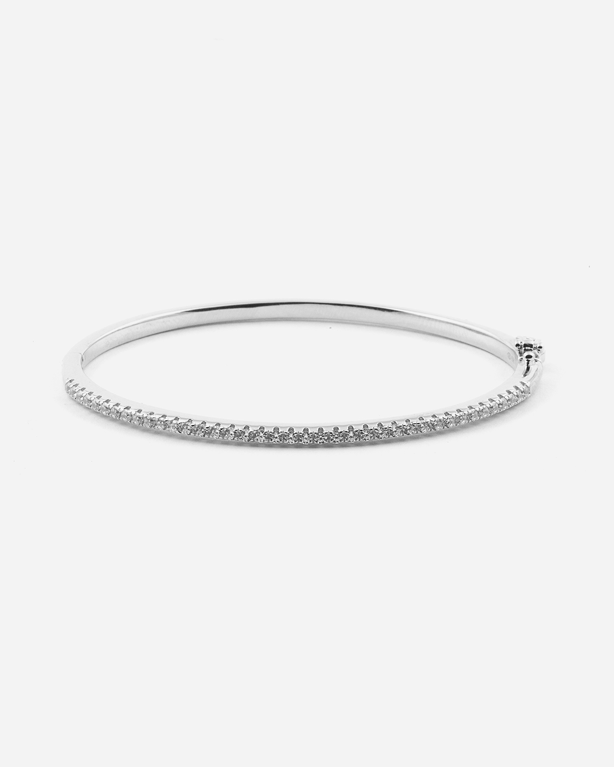 Bracciale in argento, manetta ovale sottile shiny cuff, Nove25