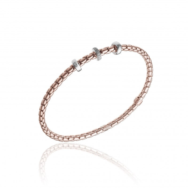 Bracciale in oro rosa e diamanti, Stretch Spring, Chimento