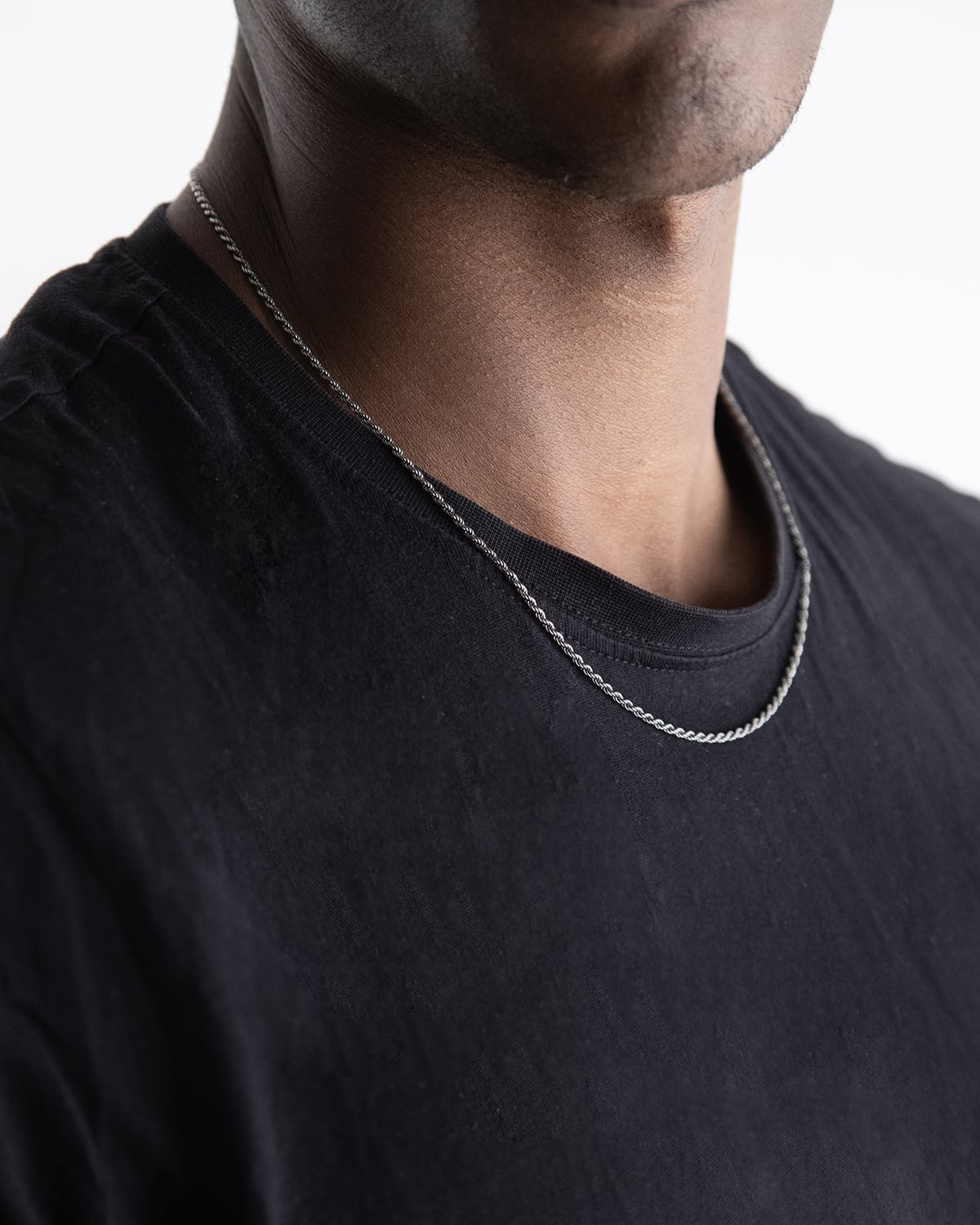 Collana in argento, corda 040, Nove25