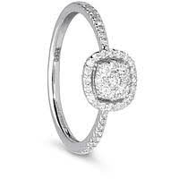Phantasie-Solitärring aus Weißgold und Diamanten, Ferro