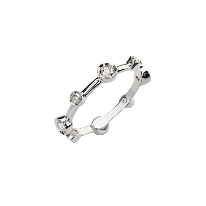 Anello oro bianco e diamanti Moon Drops, Damiani
